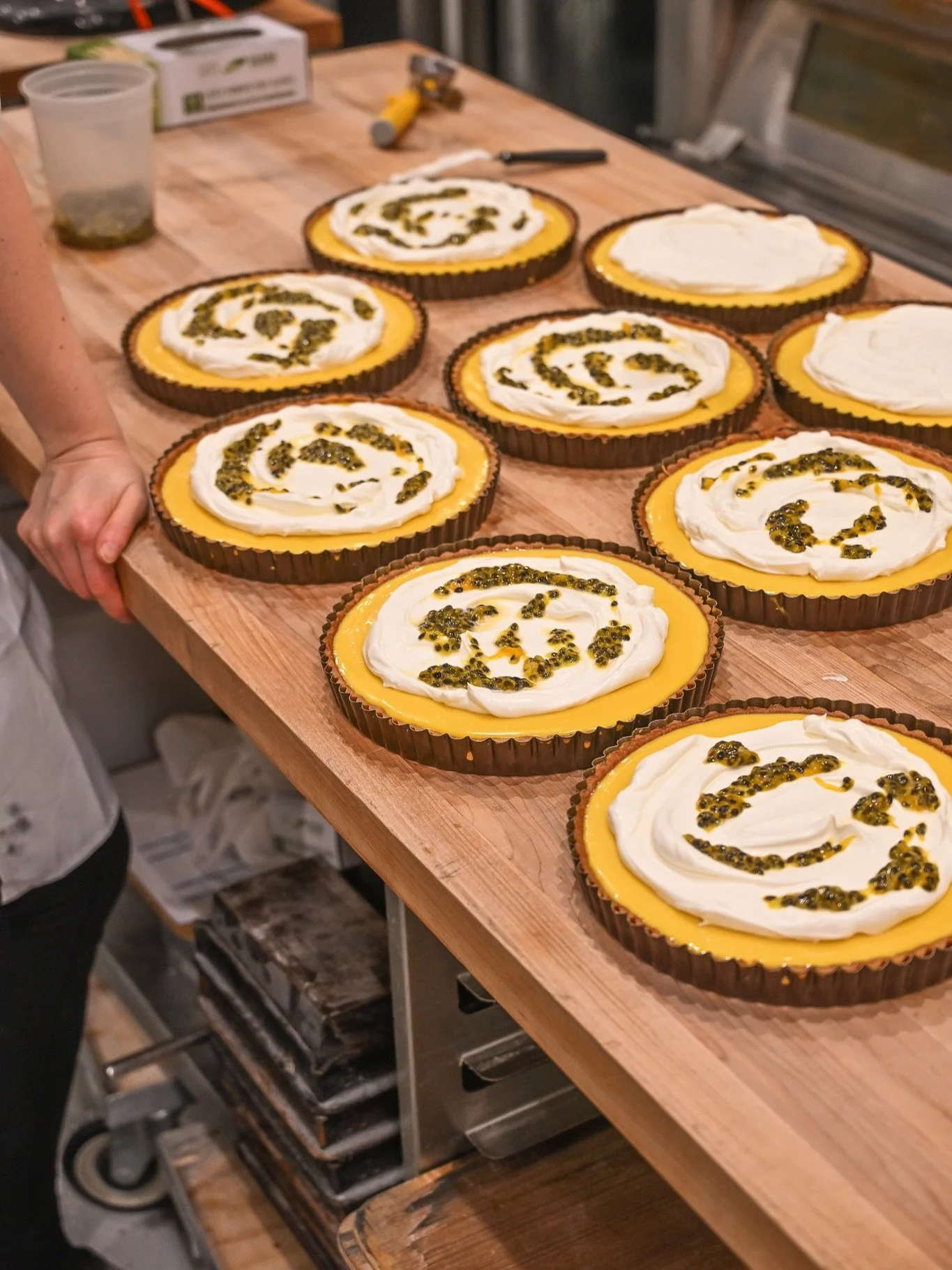 HOLIDAY SPECIALS

Passionfruit Tarts &amp; Mocha Tarts for sale tomorrow (Friday) and Monday, Tuesday, Wednesday. 

BOTH locations, 7:30am. 

We will also have Passionfruit Croissants at both locations dropping around 7:30-8am tomorrow through Wednes