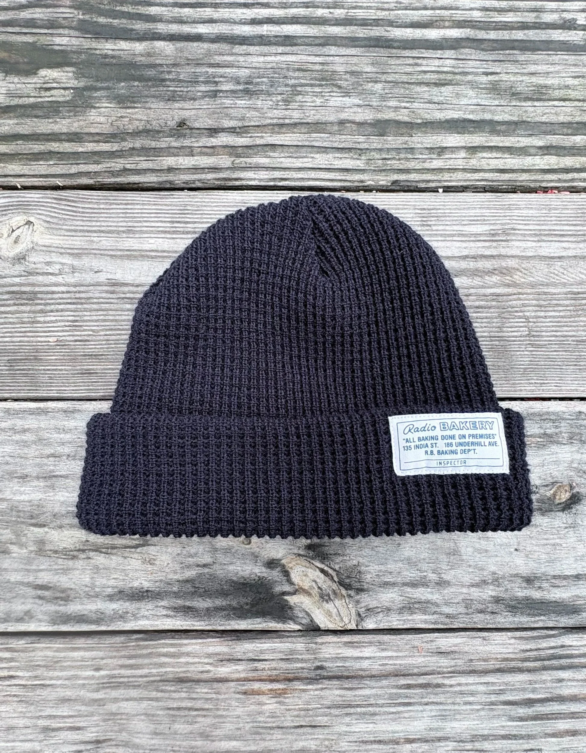 RB Waffle Beanie  - Navy