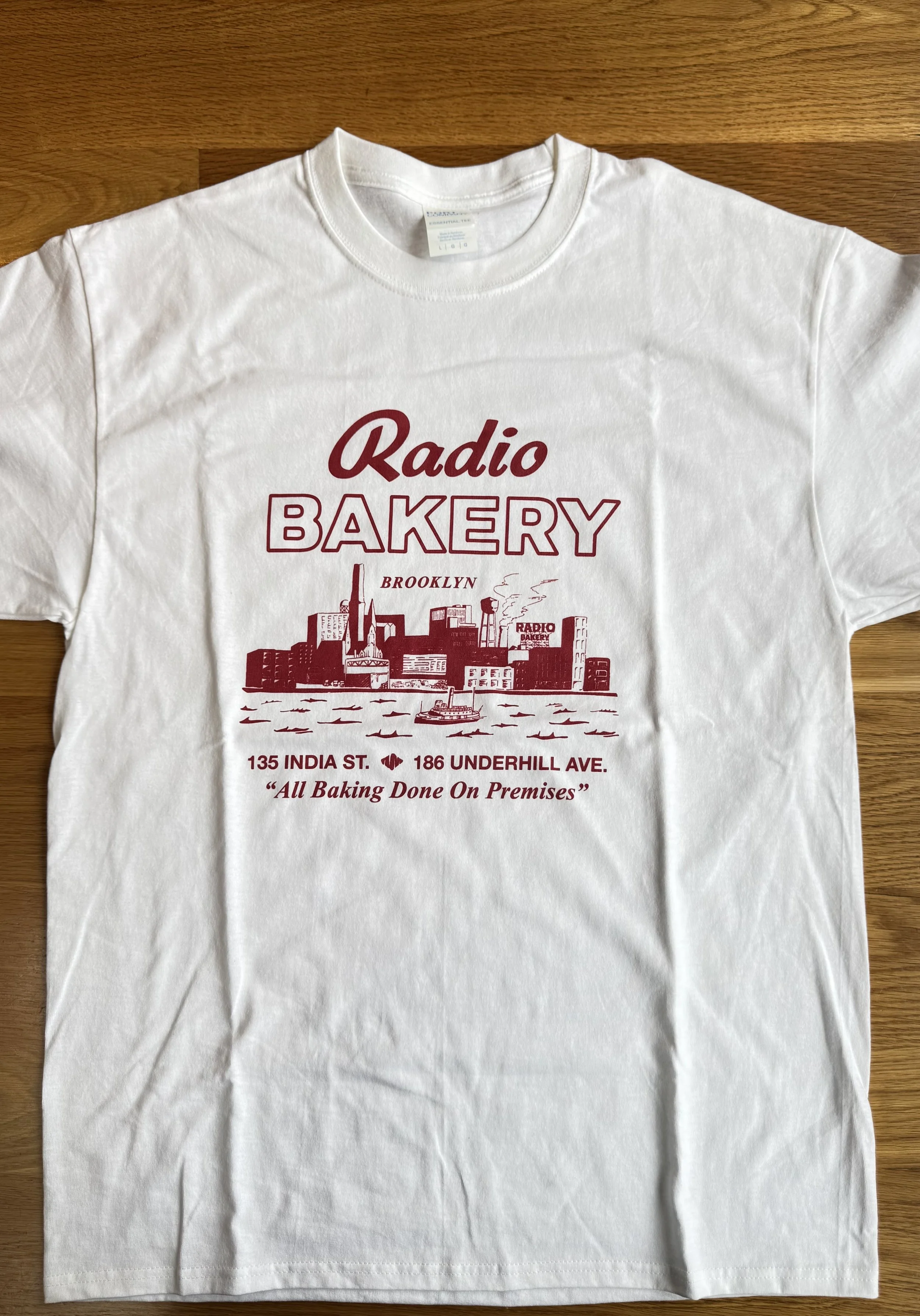Skyline T-Shirt - White / Dark Red