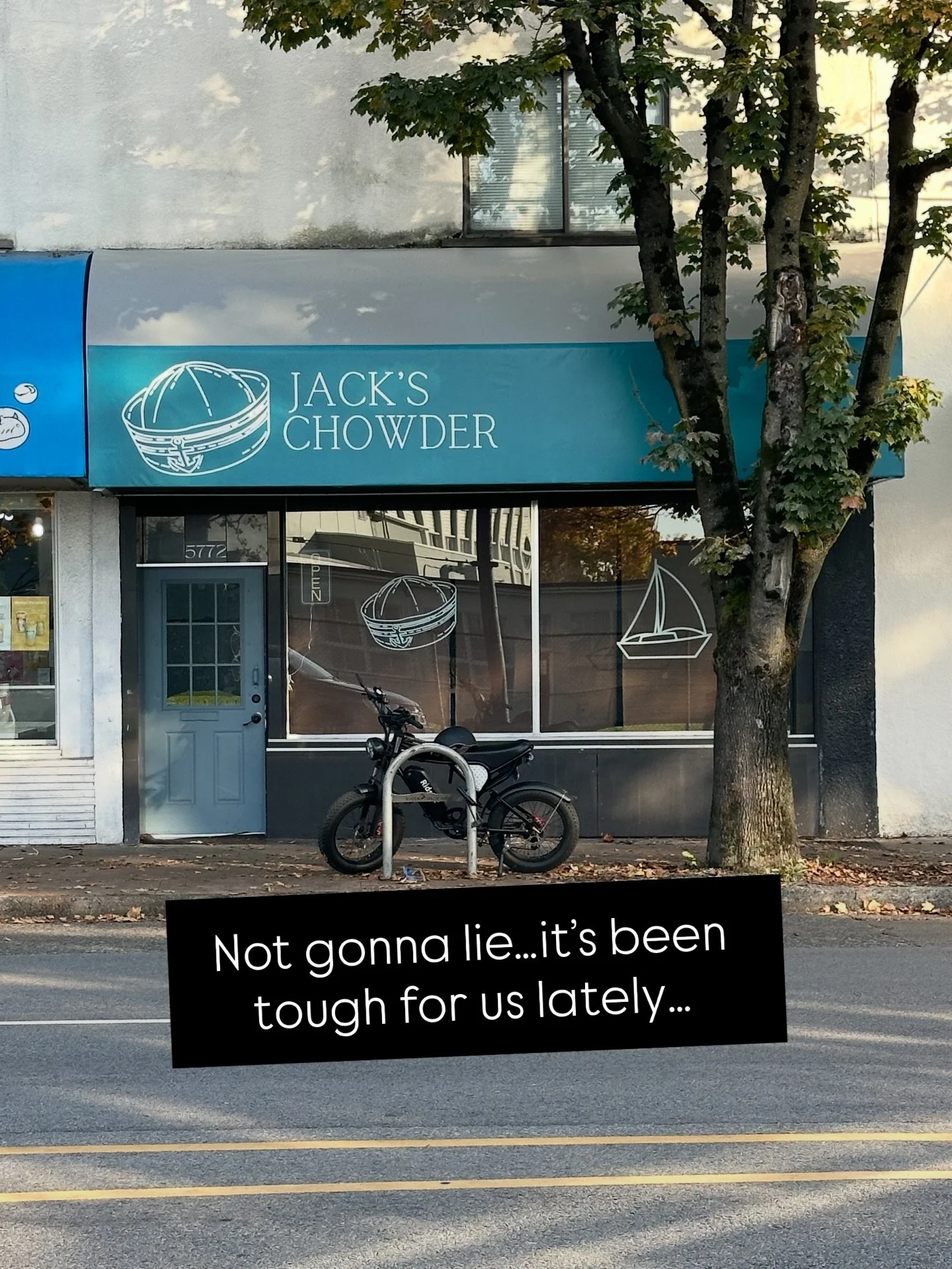 Not gonna lie&hellip;it&rsquo;s been tough for us lately&hellip;

We&rsquo;re throwing it all out there and seeing what happens&hellip;

#vancouver #fishandchips #smallbusinessstories #clamchowder