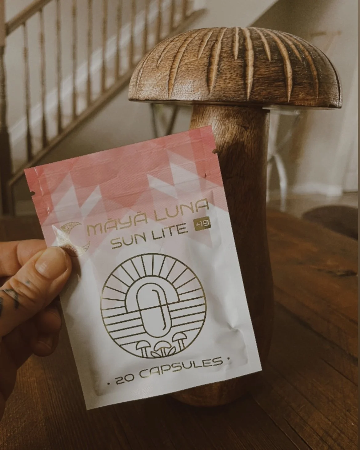 Maya Luna Sun Lite capsule packaging design