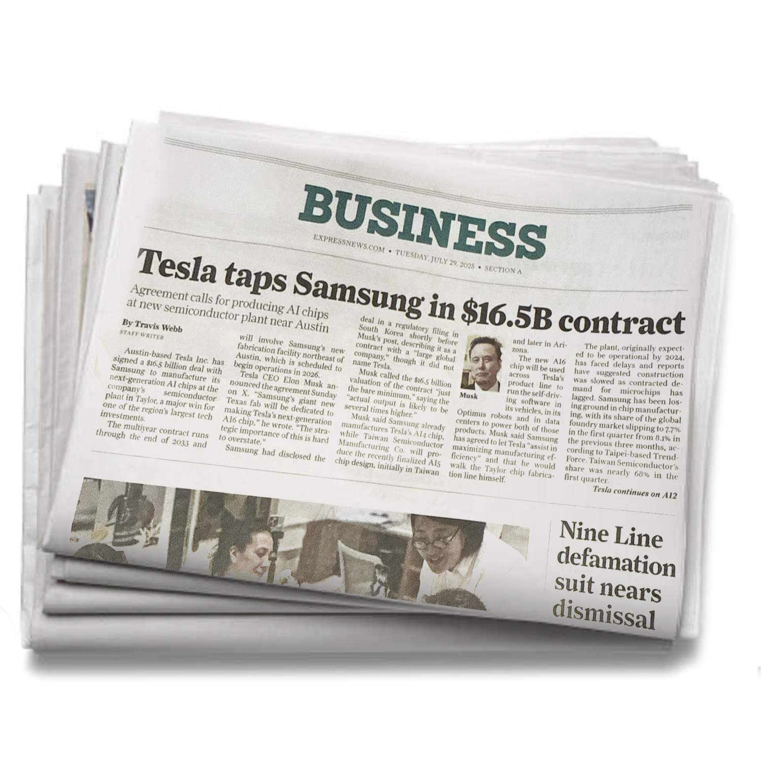 Tesla taps Samsung in $16.5B Contract
