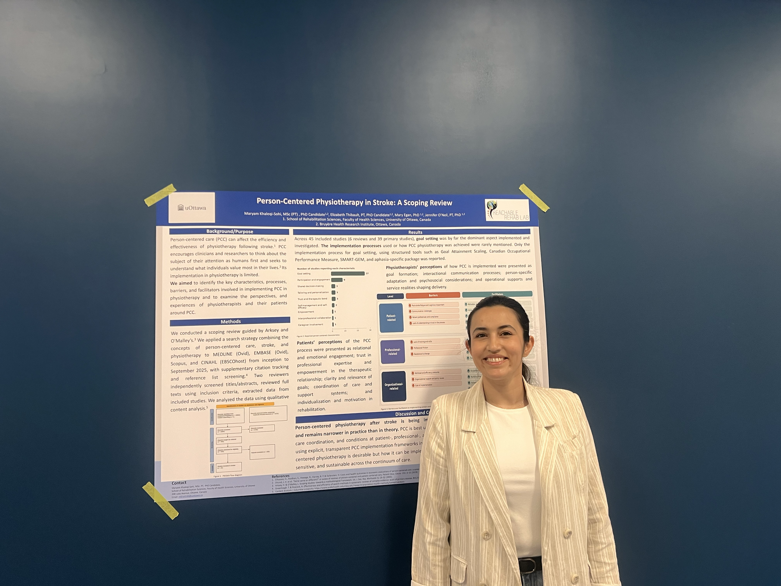 Maryam presented the results from her scoping review at the Rehabilitation Sciences Reseach Day in June 2026