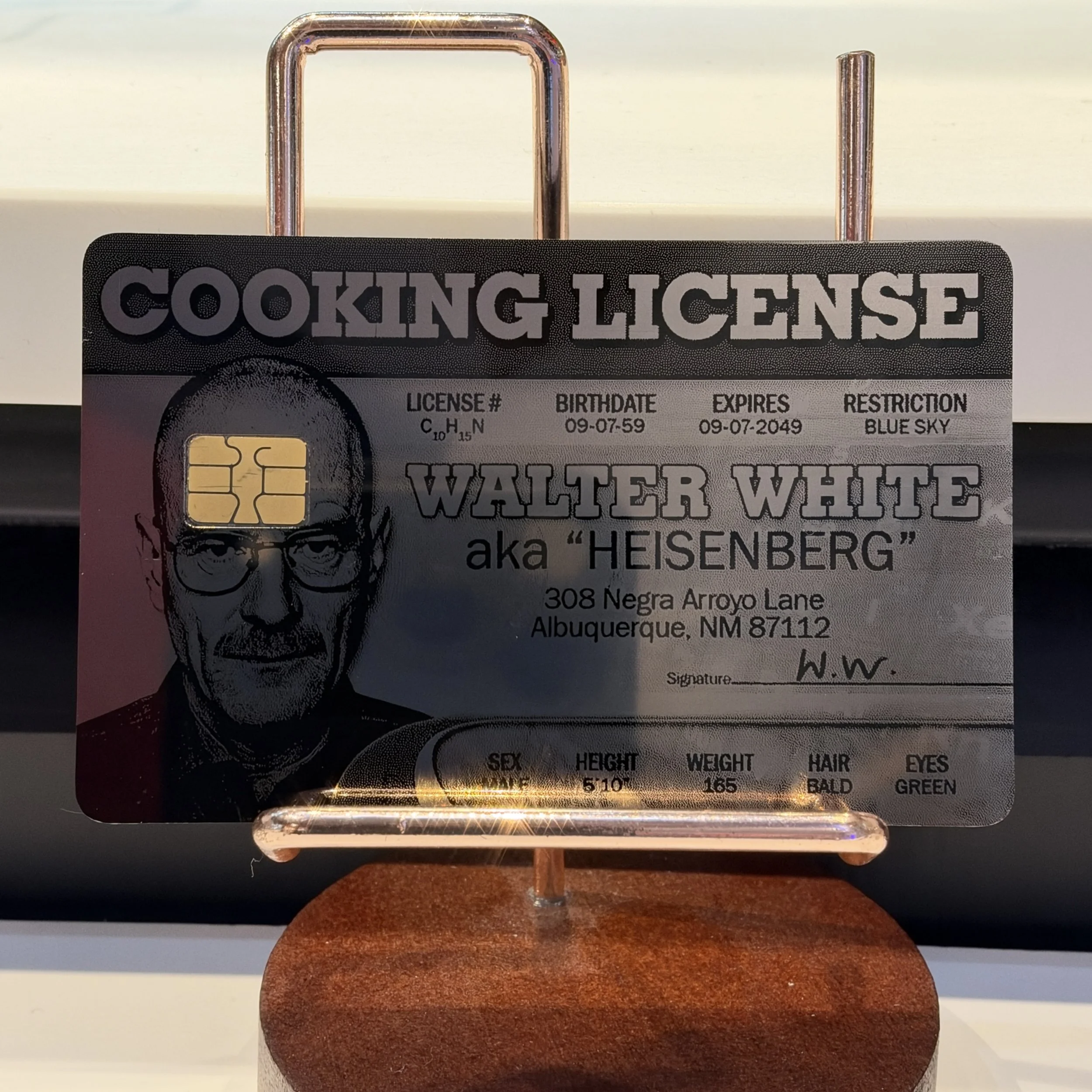 Walter White Cooking License.jpg