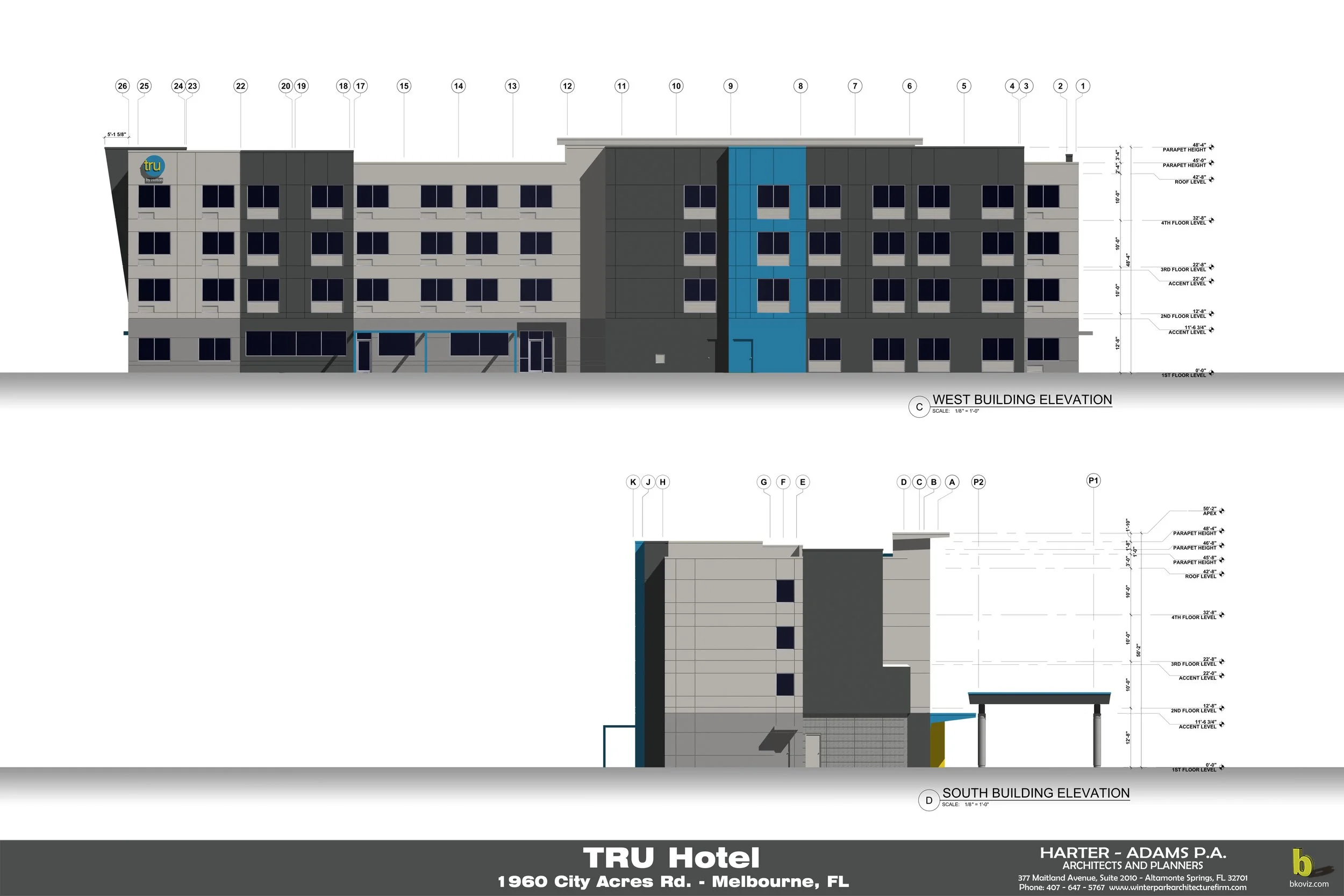 TRU Hotel - Melbourne FL - West and South elevations.jpg