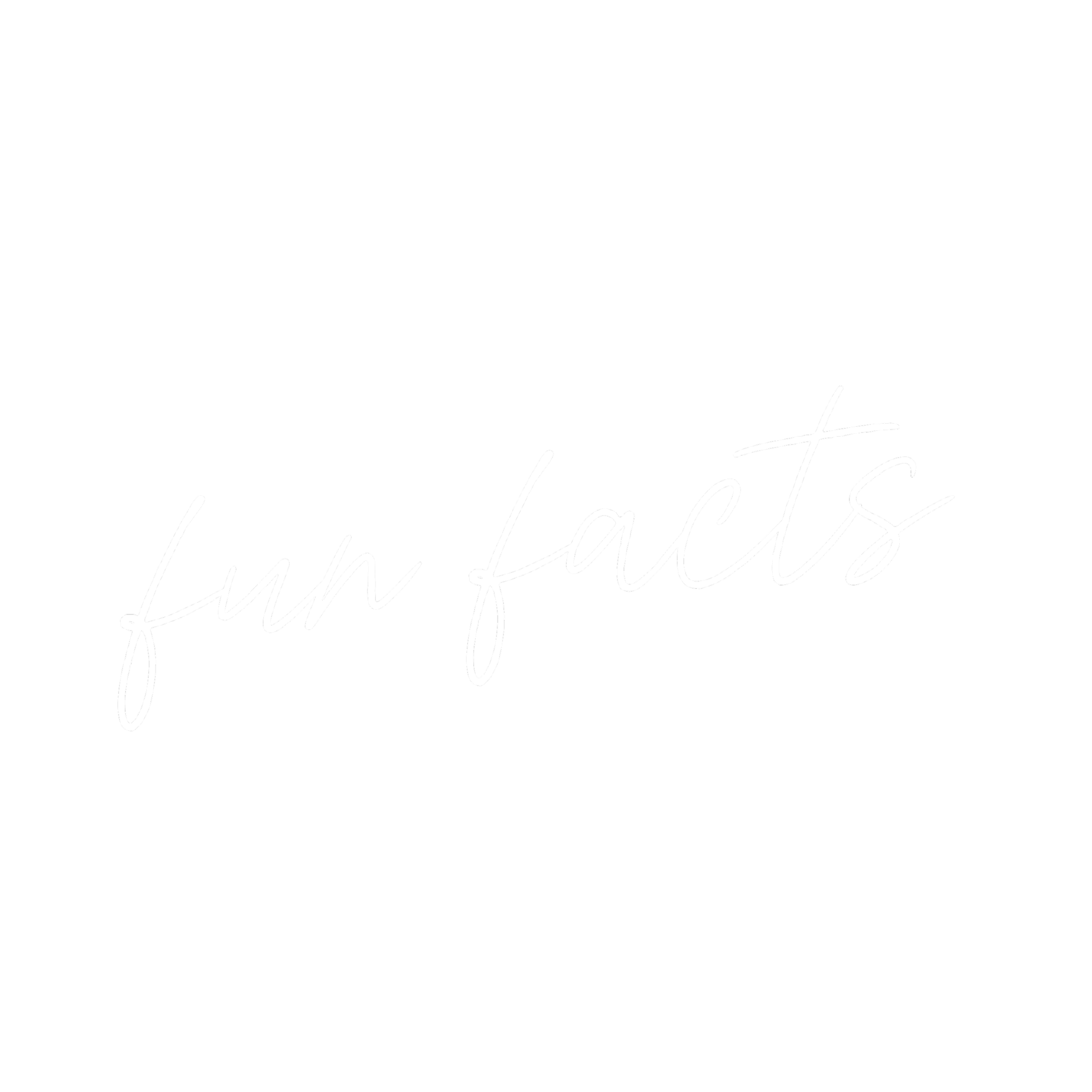 Black background with white handwritten text that says "fun facts".