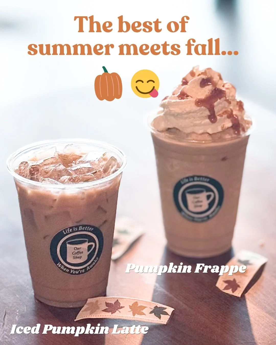Are you longing for cooler fall days? While you wait, come enjoy your favorite pumpkin drink of choice! ☕️