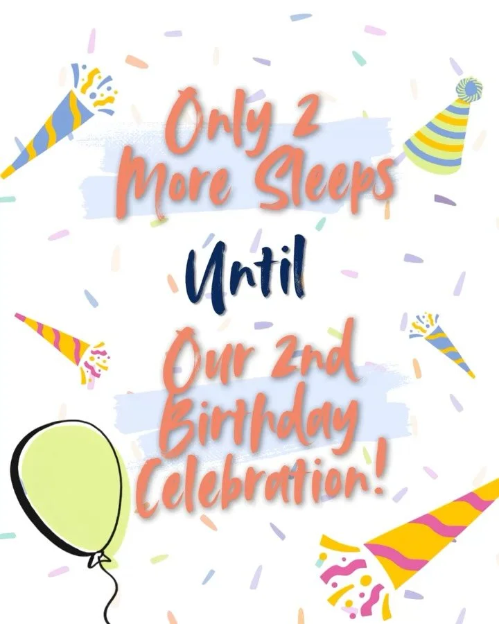 Two more sleeps until our birthday celebration! 🎉 
$2 drinks, treat your whole office&hellip;your workout class&hellip;your whole family&hellip;whoever you love! ❤️ 

See you this Friday anytime between 6:30a-5:00p - don&rsquo;t miss it!!! 

#wsnc #