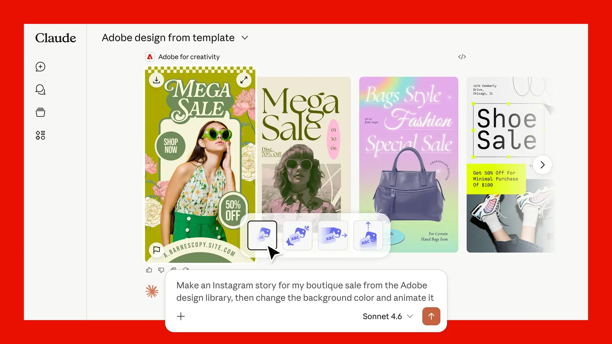 Adobe Claude integration