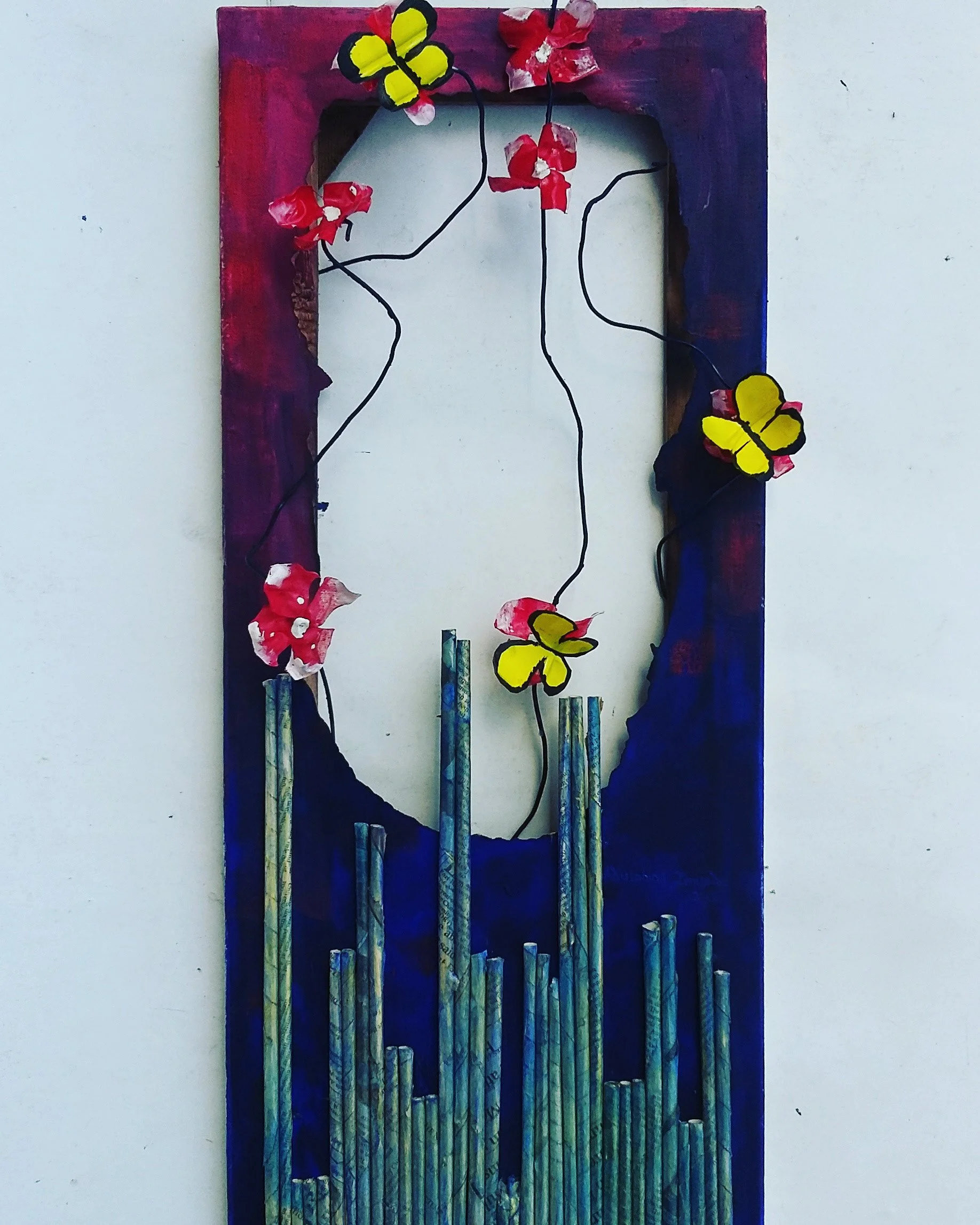 Night city, mixed-media on canvas, 2017