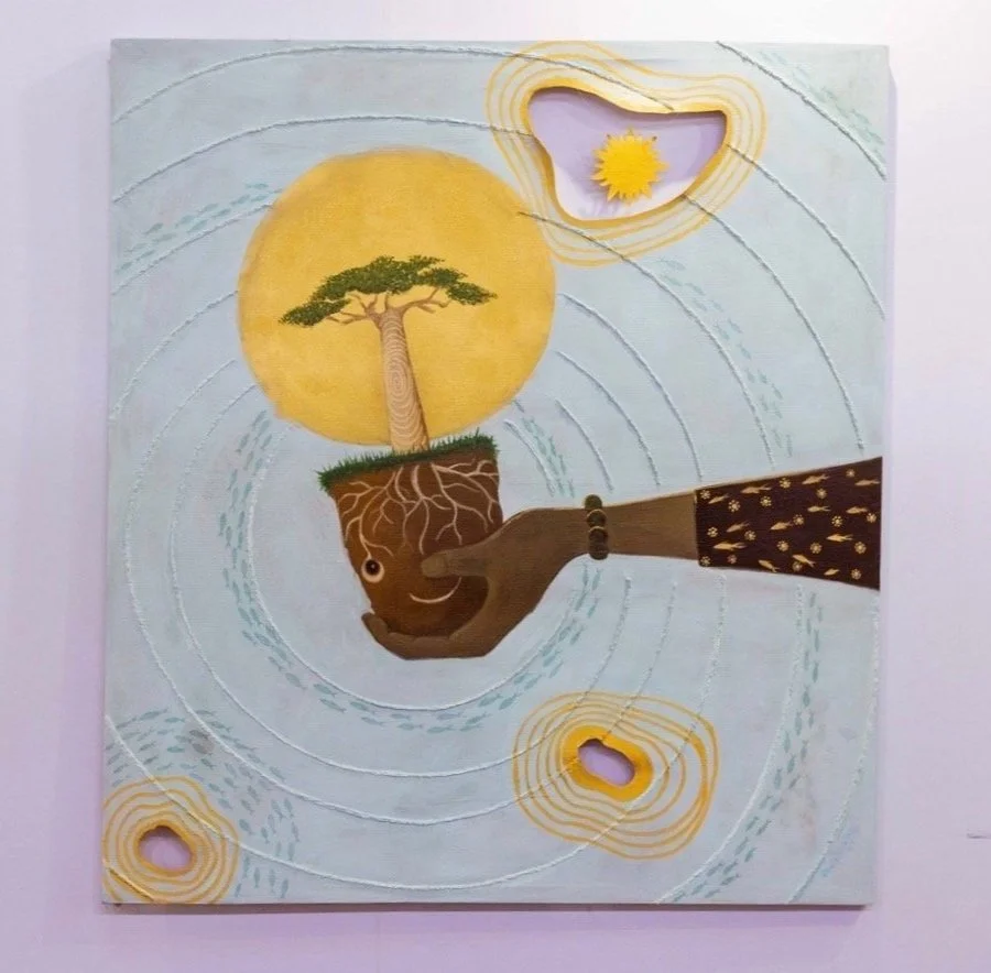 Giver of life, acrylic on canvas, 54x60 inches, 2023