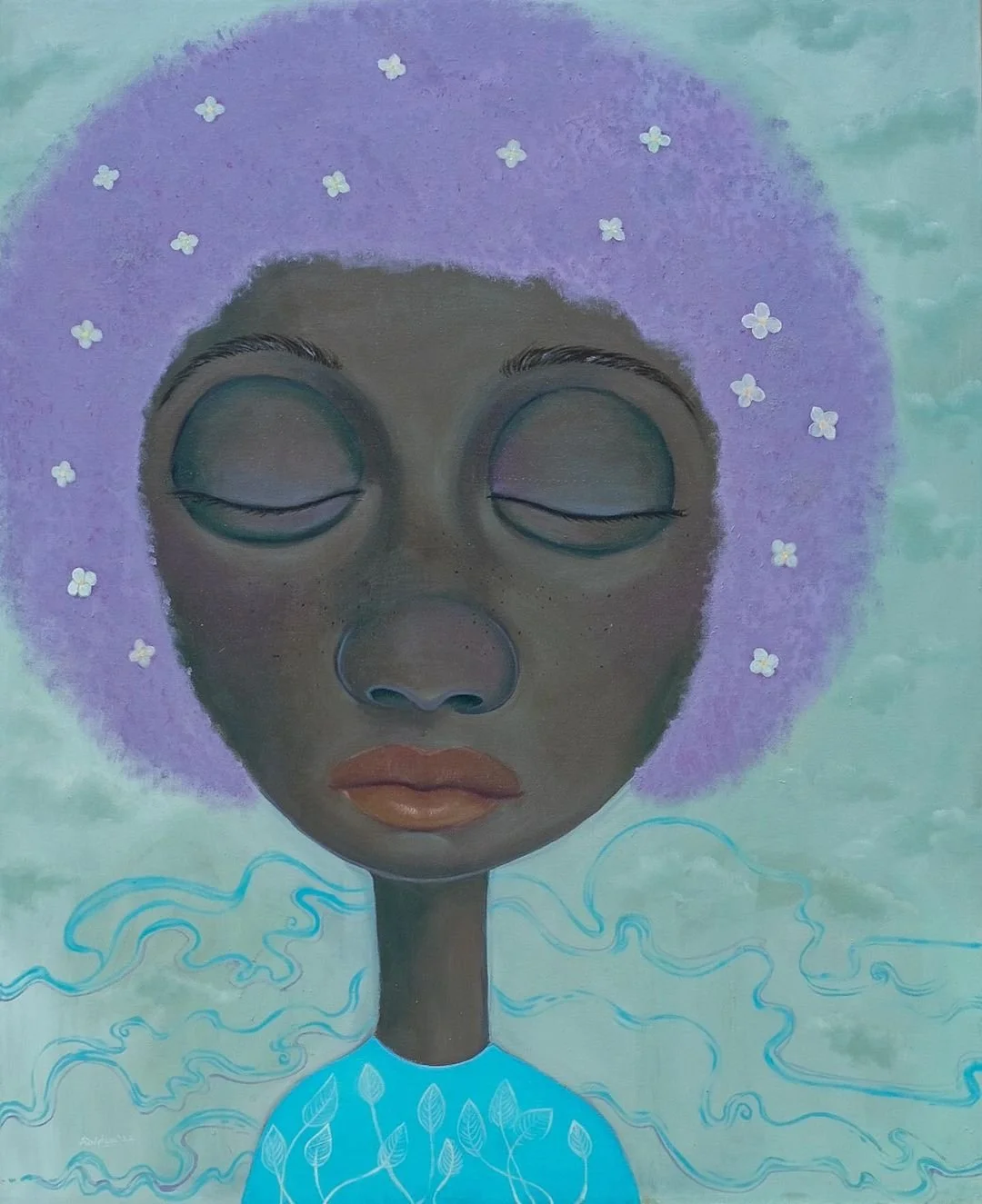 I  close my eyes to dream, oil on canvas, 40x48 inches, 2022