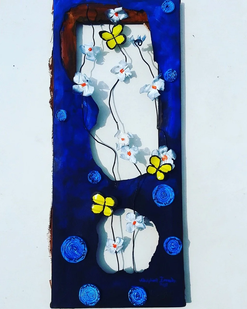 Night city, mixed-media on canvas, 2017