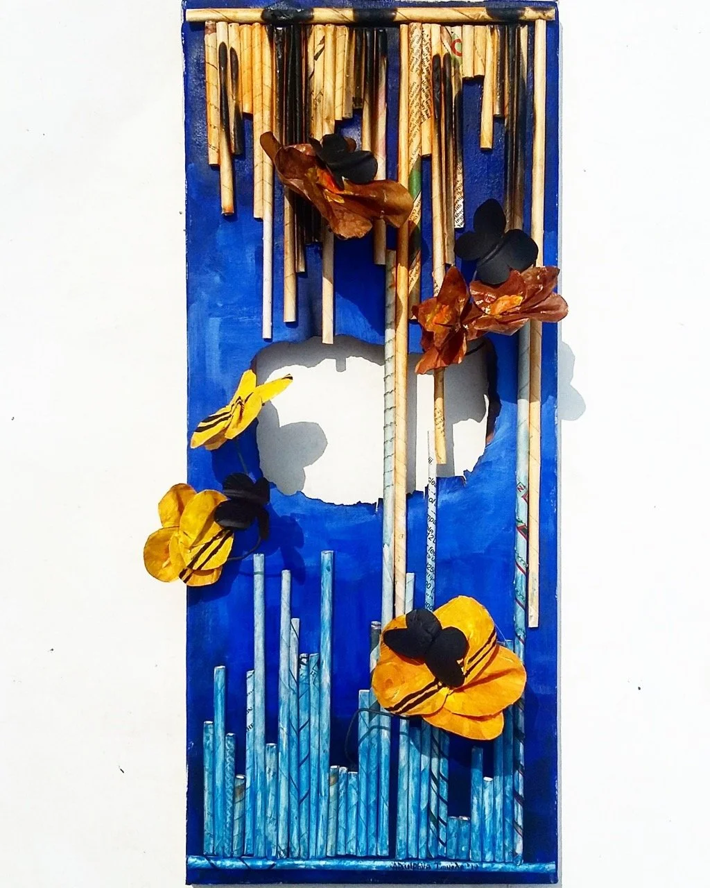 Night city, mixed-media on canvas, 2017