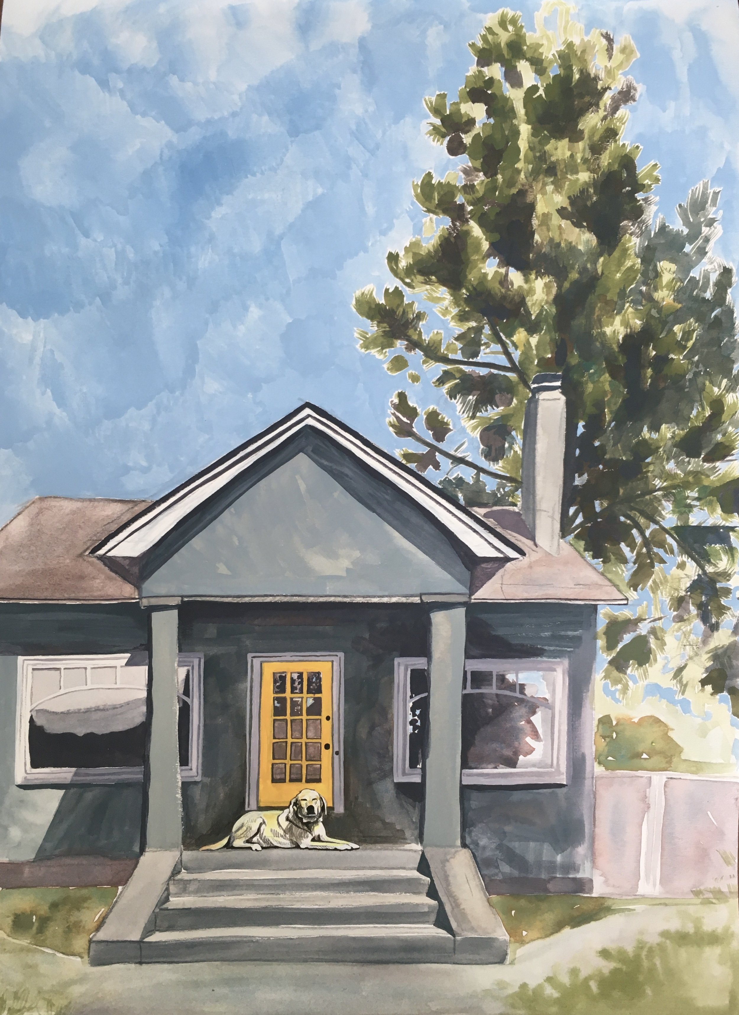 Gouache on paper, 1'x1.5'