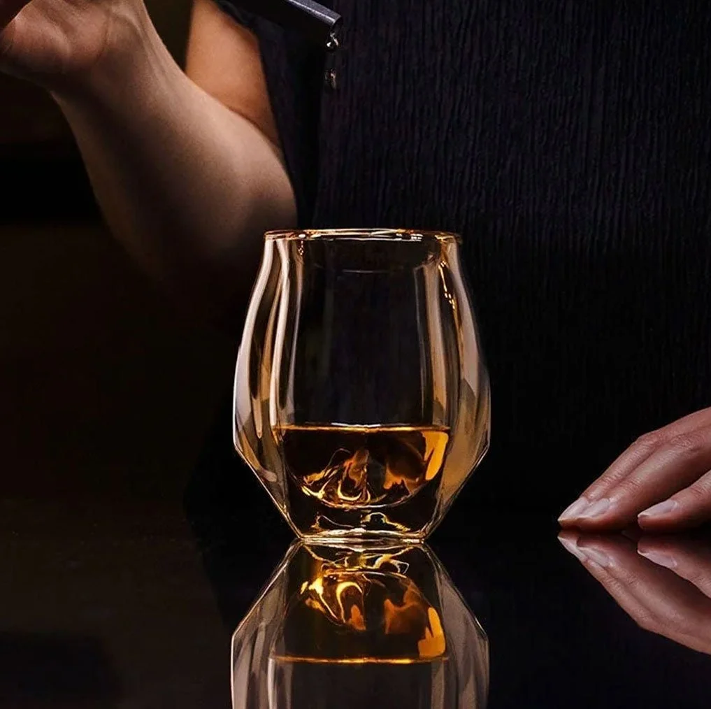 Whisky glasses above and beyond