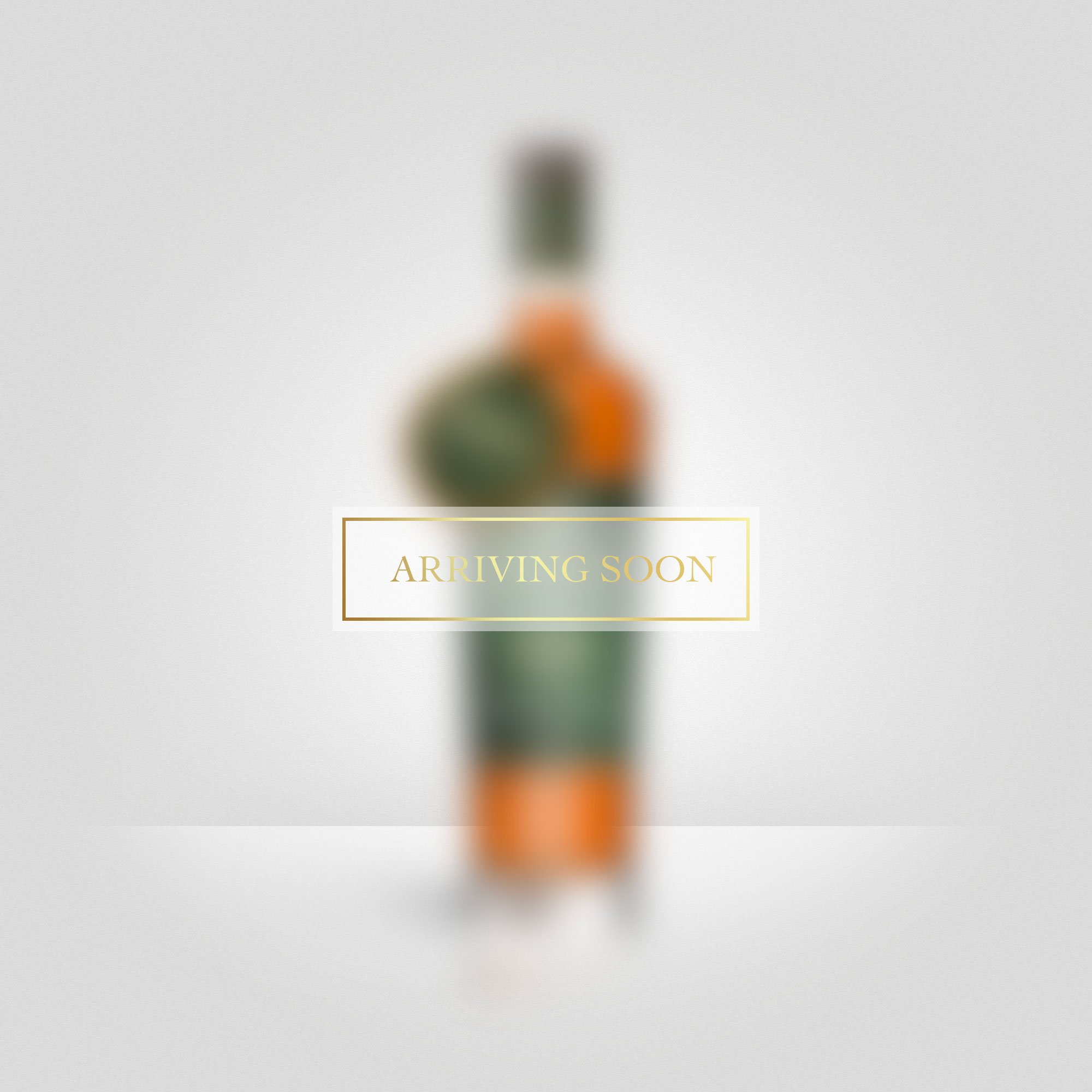 Blurry image of a vision of the word "Arriving Soon" with colorful abstract shapes in the background.
