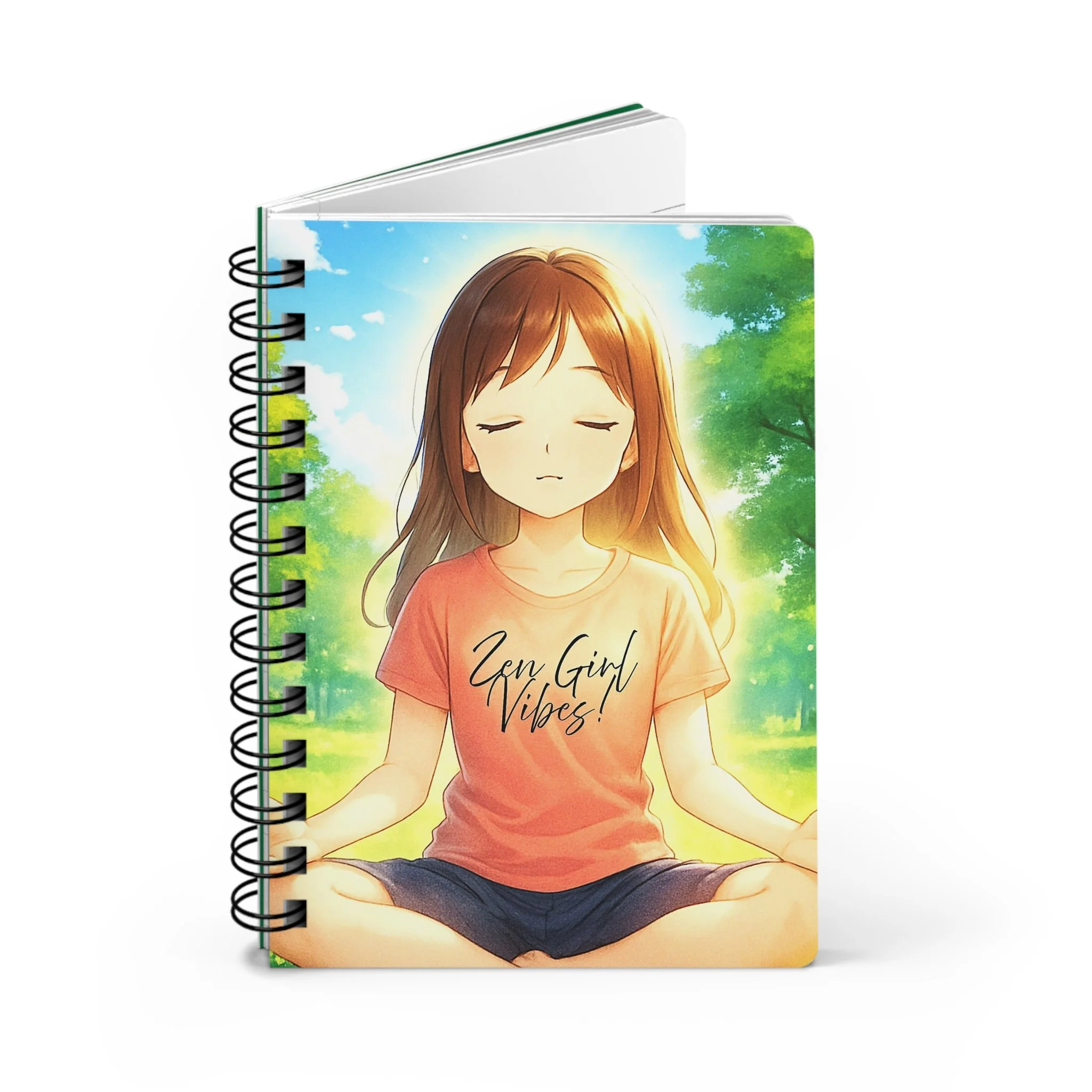 Zen Girl Spiral Journal — Daily Gratitude Notebook
