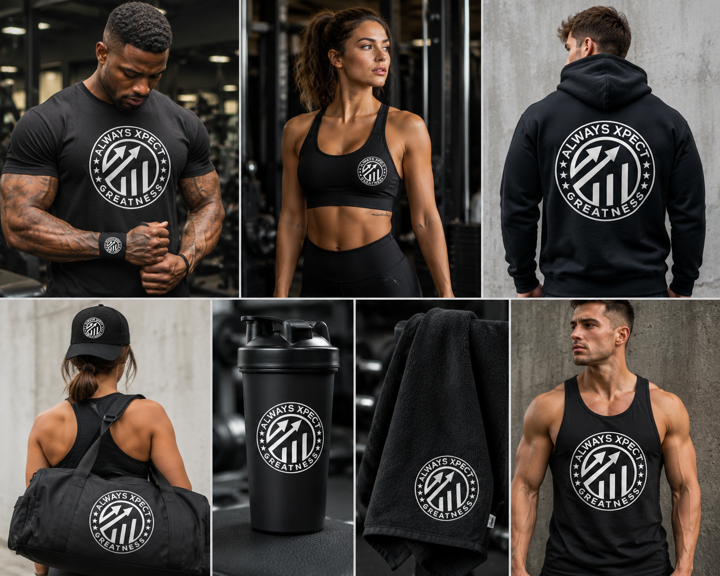 Always Xpect Greatness fitness apparel and activewear collection by S&S Synergy.