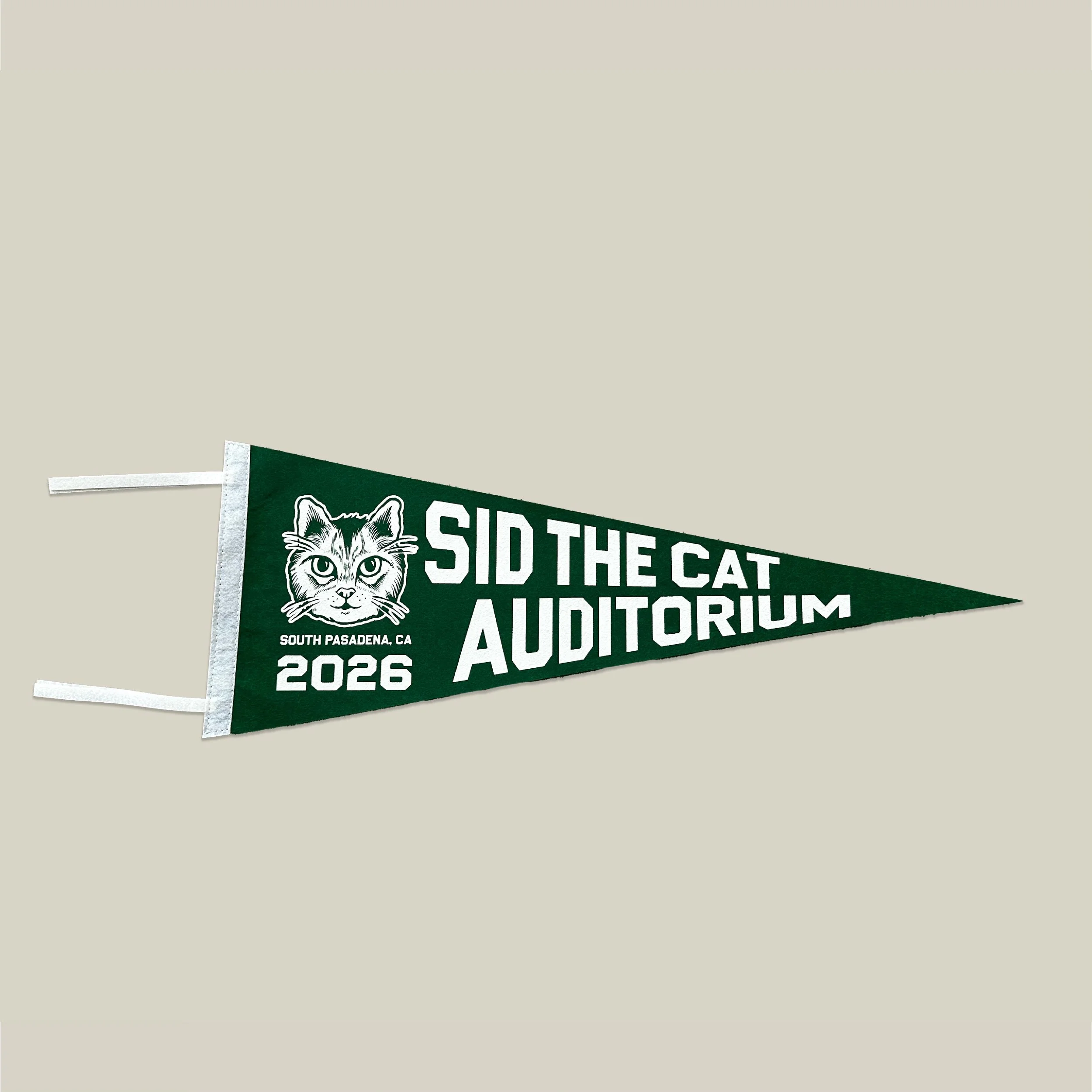 Sid the Cat Auditorium 2026 Pennant Flag