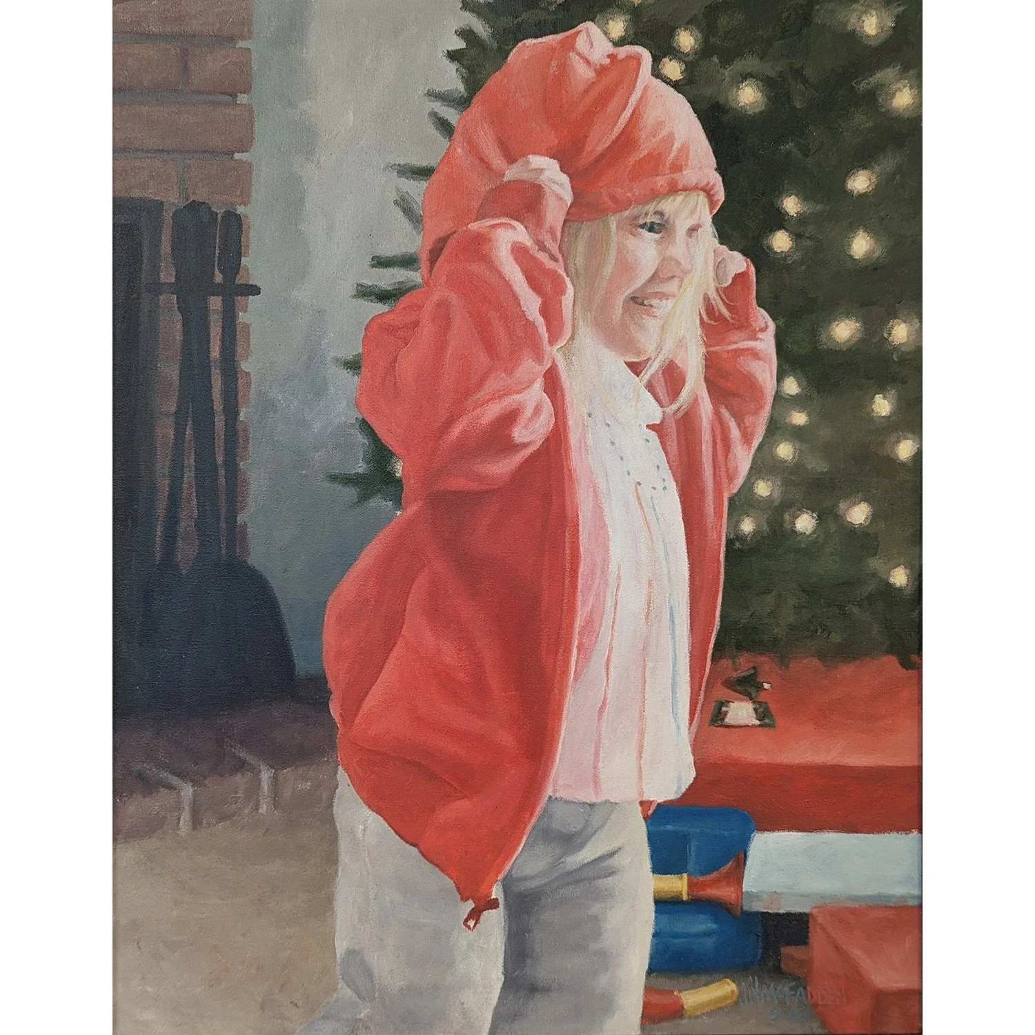 The Red Sweatshirt Art Card