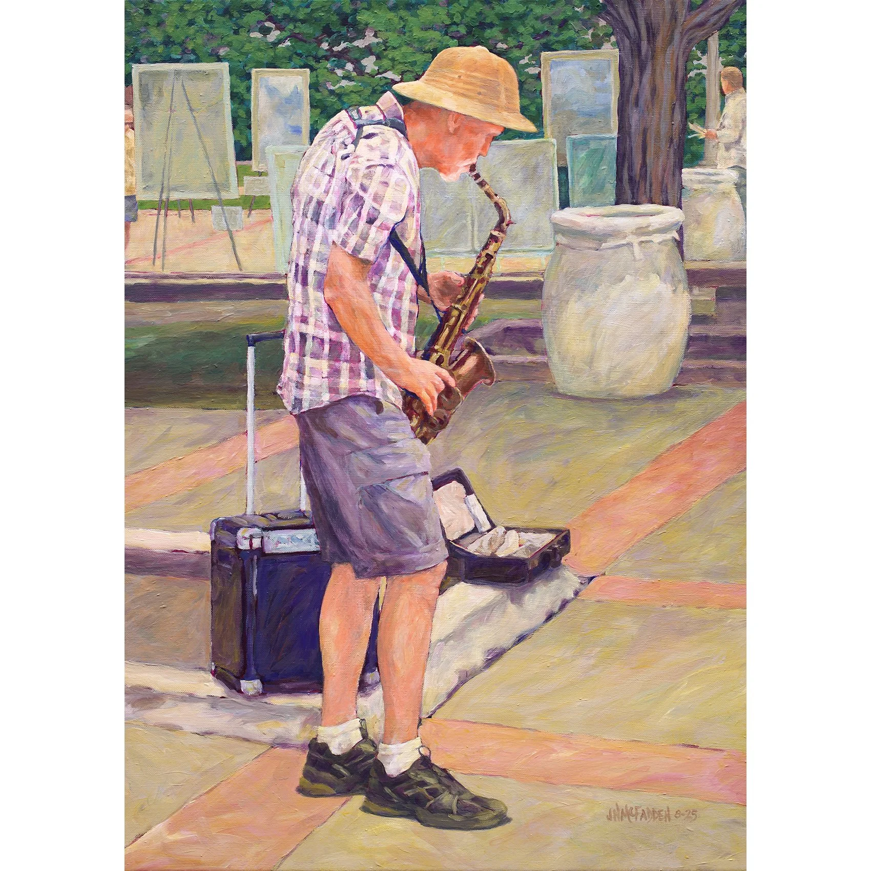 Sax Man Art Card