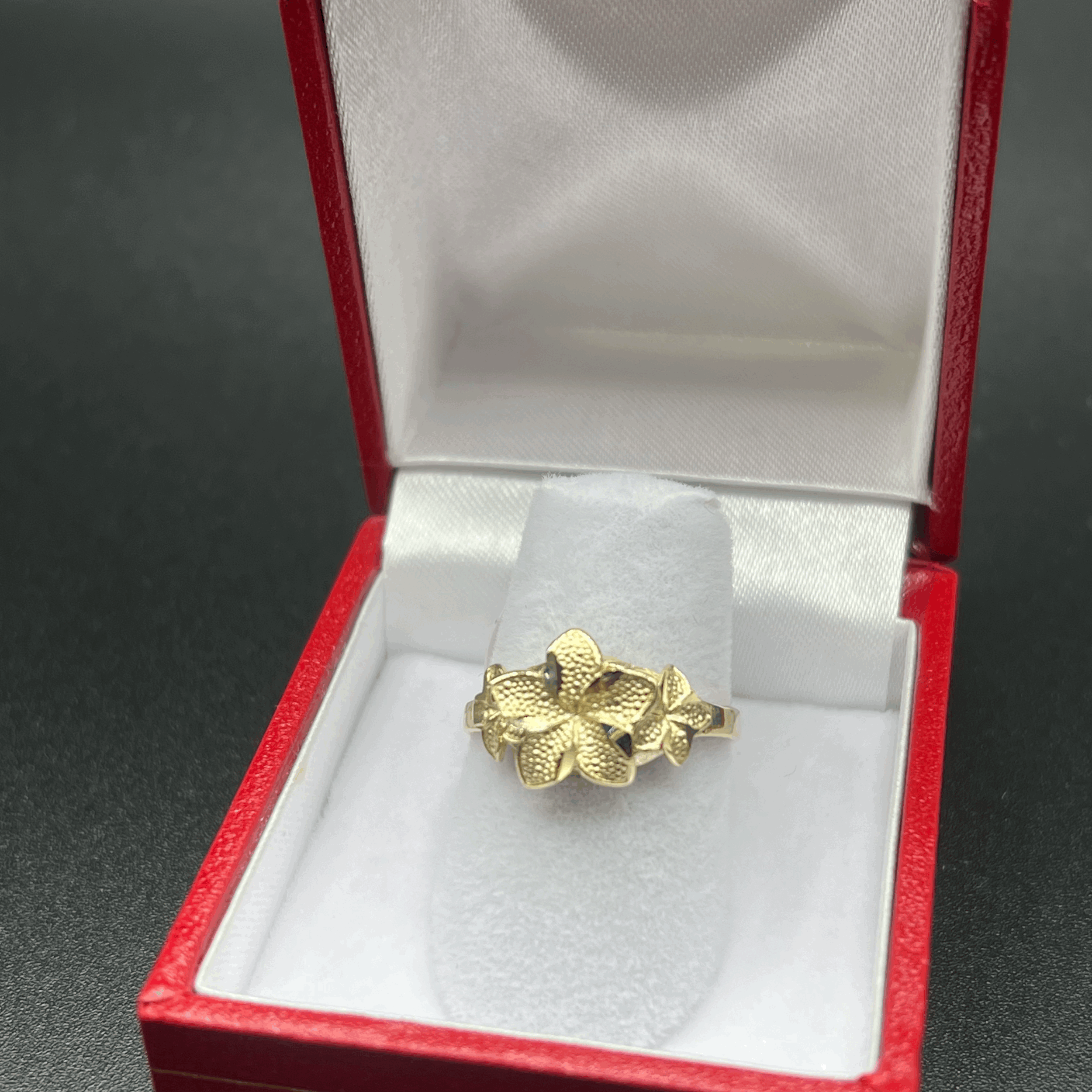 14k flower ring