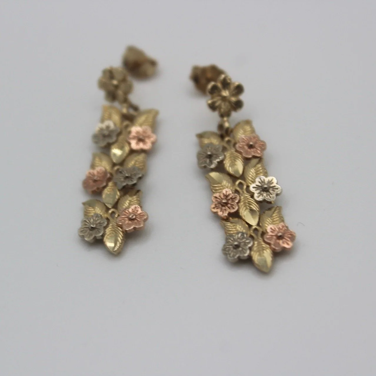 Three tone Flower Earring