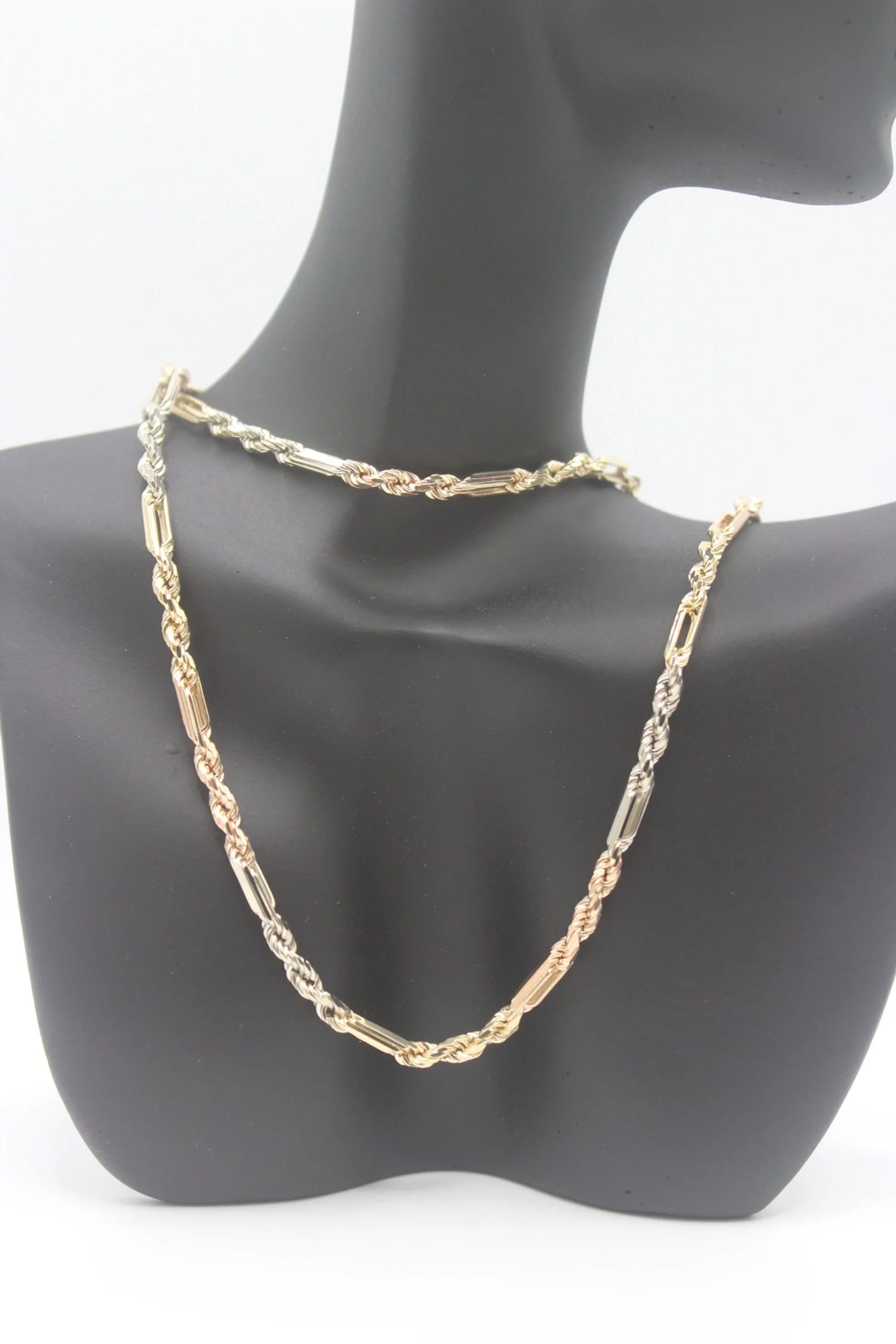 14k Two Tone Rope Chain