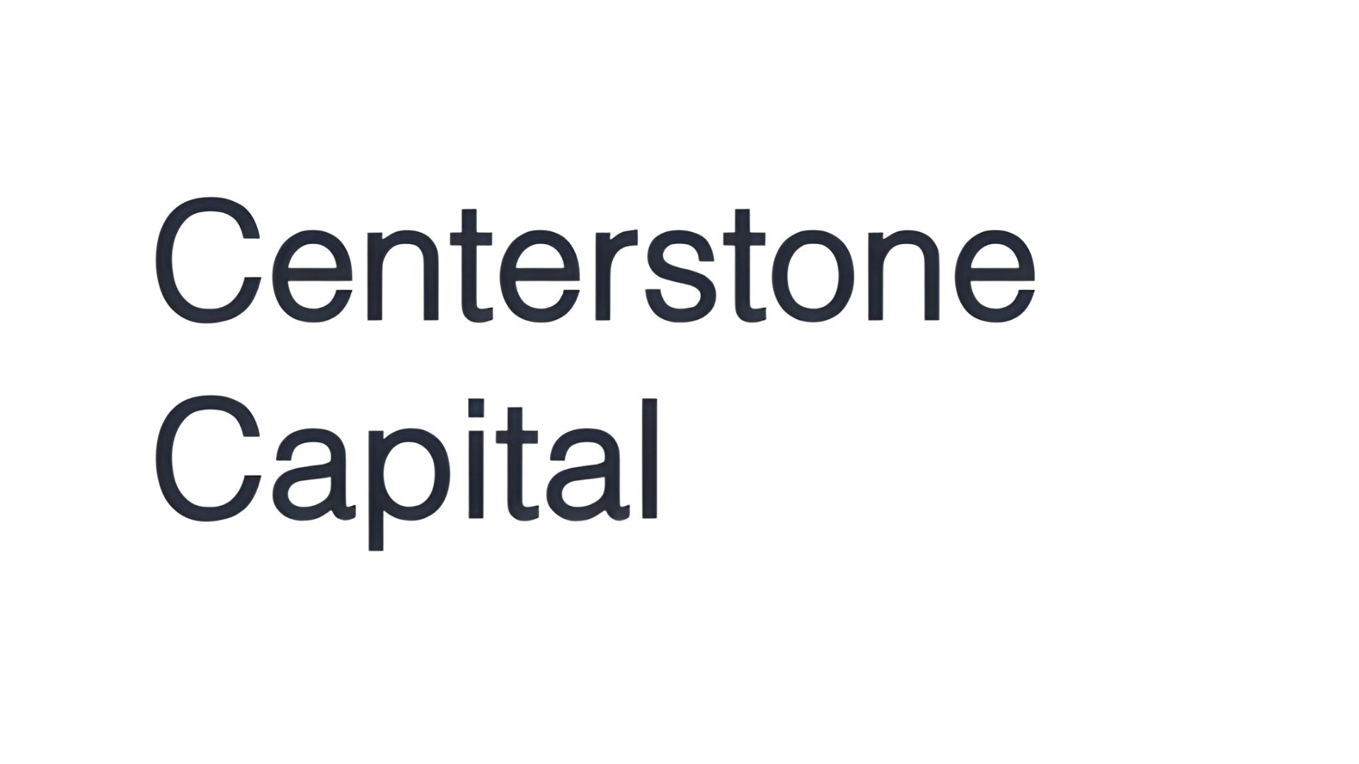 Text on a white background reading 'Centerstone Capital' in black letters.