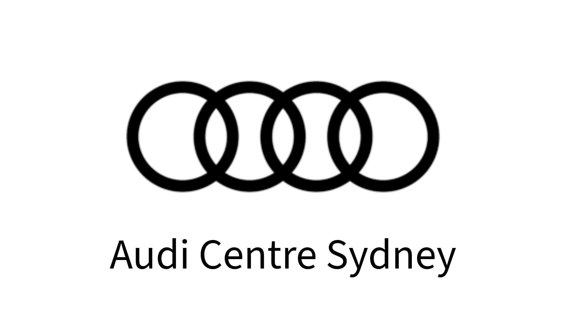 Audi logo with five interlinked rings and text 'Audi Centre Sydney' below