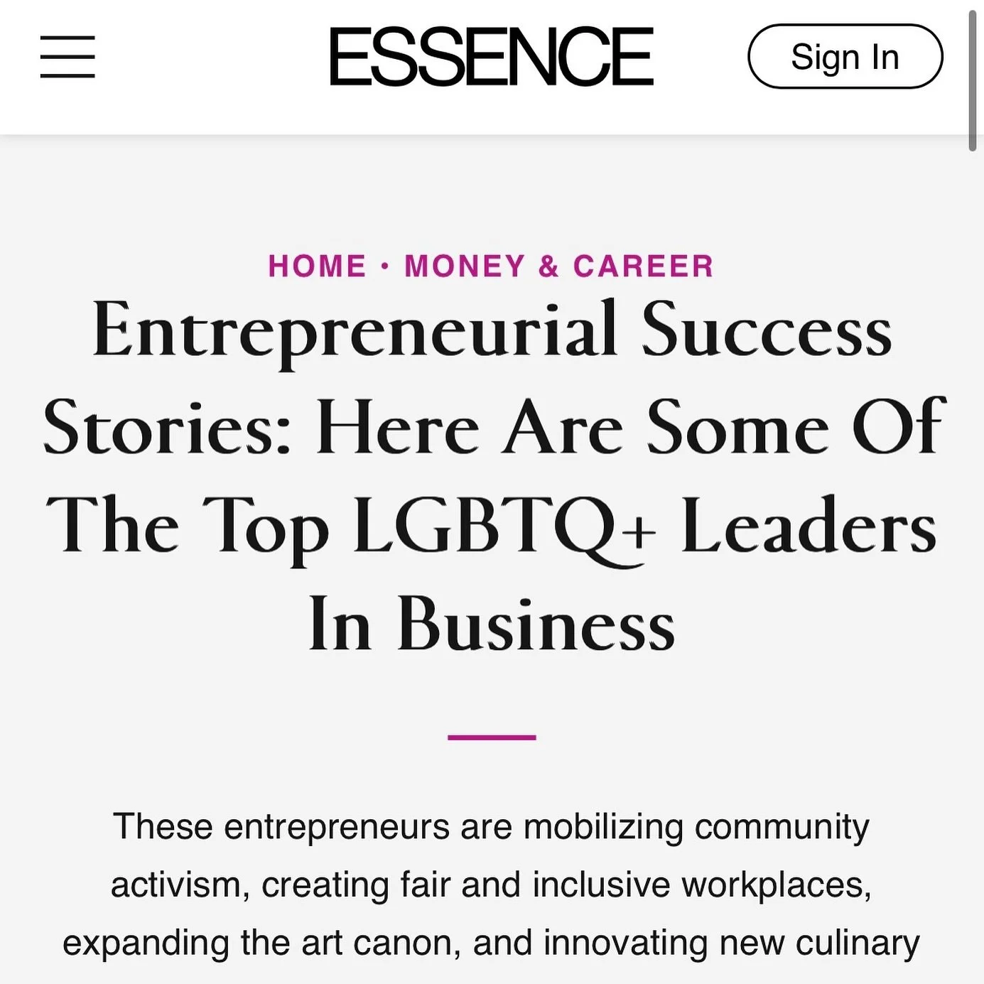 client feature in ESSENCE went live this week - love the continued trust from the @essence team with our clients &amp; agency. Congrats Jordyn Jay on this win 🫶🏽