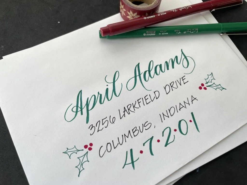 Hand Lettering Your Holiday Envelopes