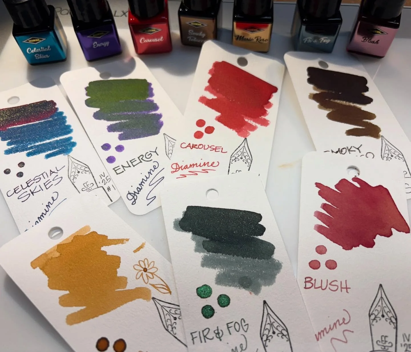 This is my fifth year doing an ink &ldquo;advent calendar&rdquo; for the month of December! Each day I open a tiny door to reveal a new color of fountain pen ink. It brings me so much joy to see what new colors and ink properties they come up with! Y