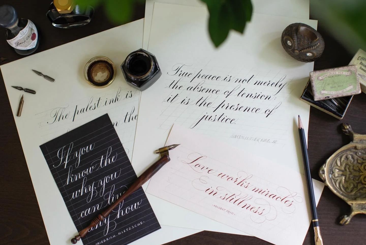 I am excited to announce that I will be teaching a four week introduction to pointed pen calligraphy course at the Wyoming Fine Arts Center starting February 10! The New Year is the perfect time to set a goal to try something to challenge yourself. W