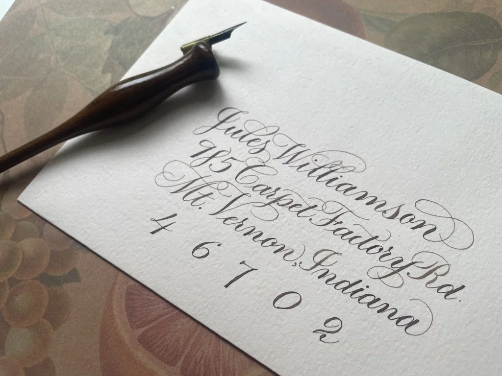 copperplate calligraphy envelope