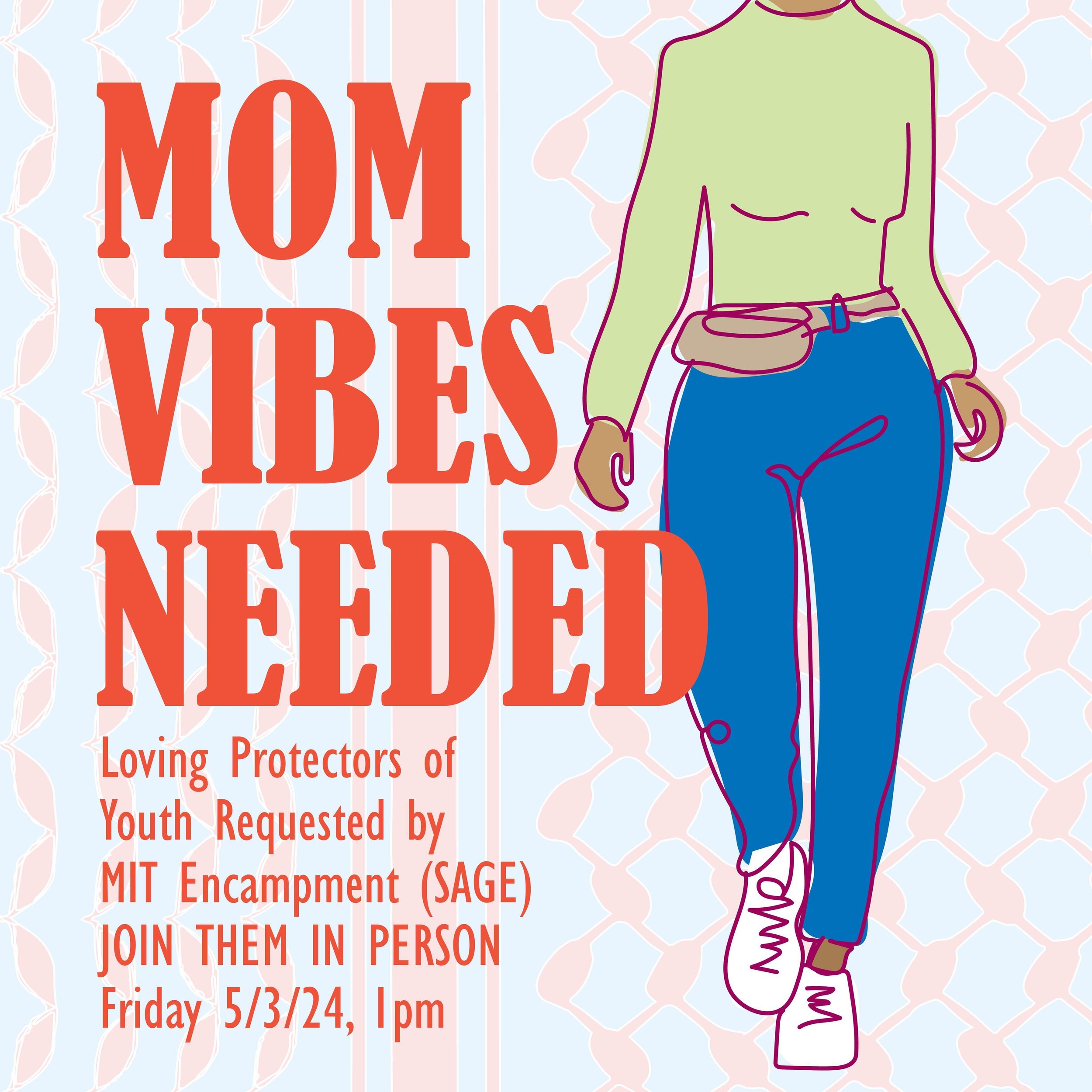 MIT have requested that people with mom vibes come show solidarity in person with them Friday 5/3 at 1pm. Mobilize your people and come show up with your bodies that know - that KNOW - how important young life is.
(Leave kiddos at home. This is for m