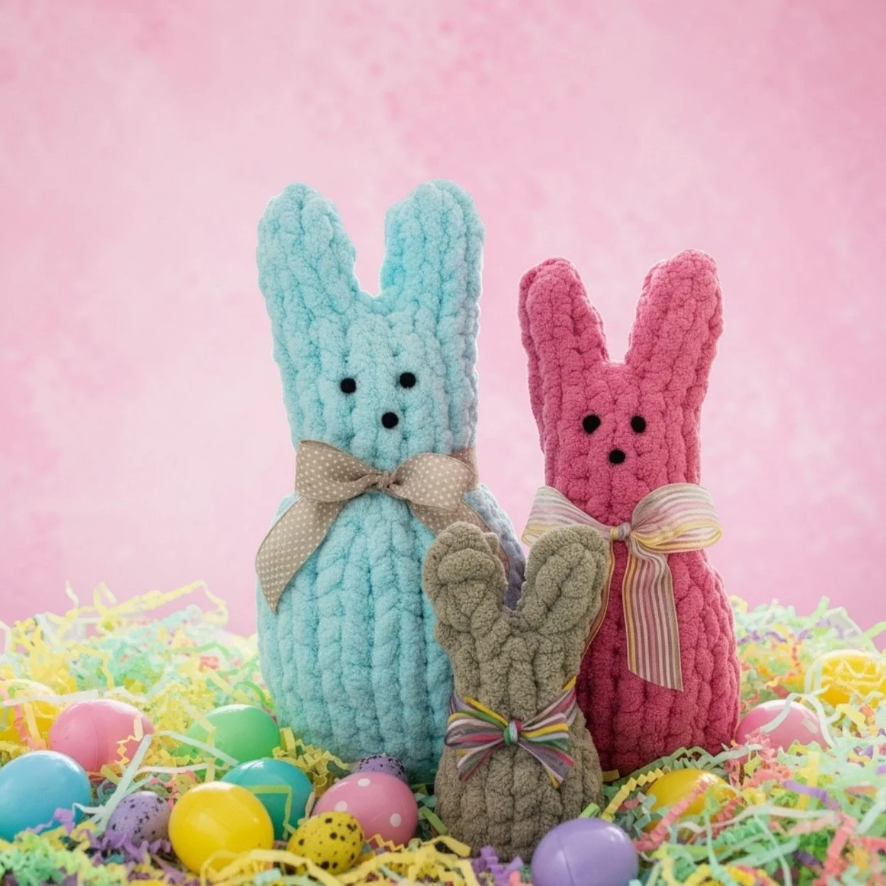 Chunky Finger Knitted Bunny Peep Workshop