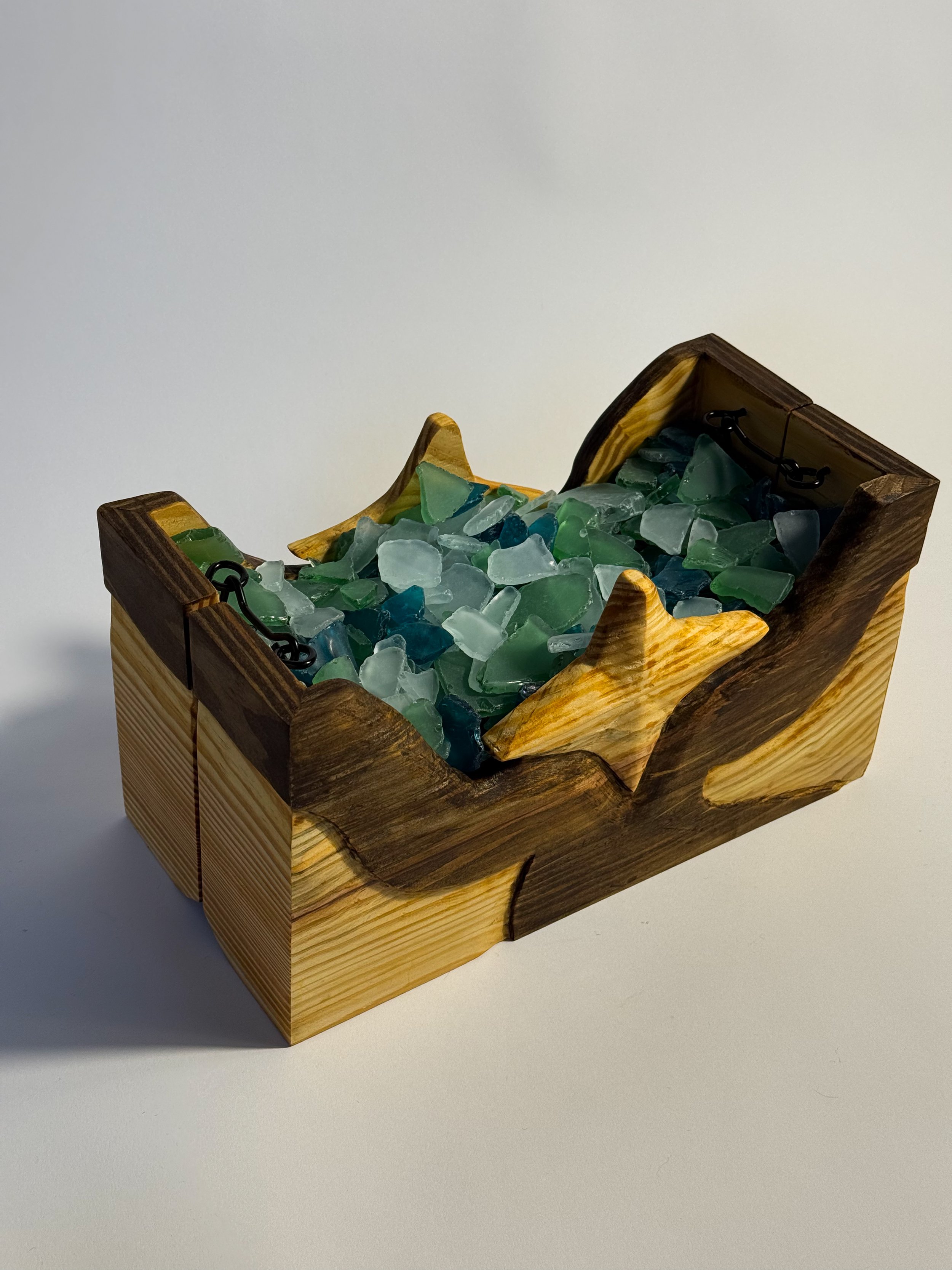 'The Weight of Letting Go'

Yellow Pine, Sea glass, Steel Hardware