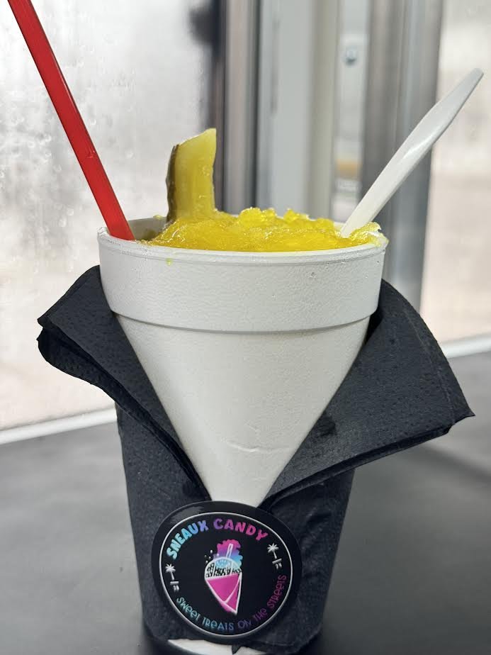 Our famous Dill Pickle sneauxball.