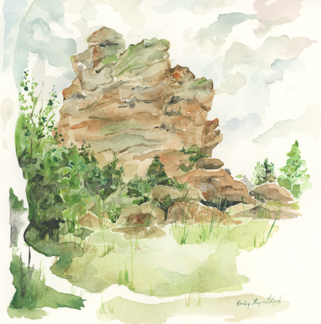 "Rhapsody on the rocks" Print