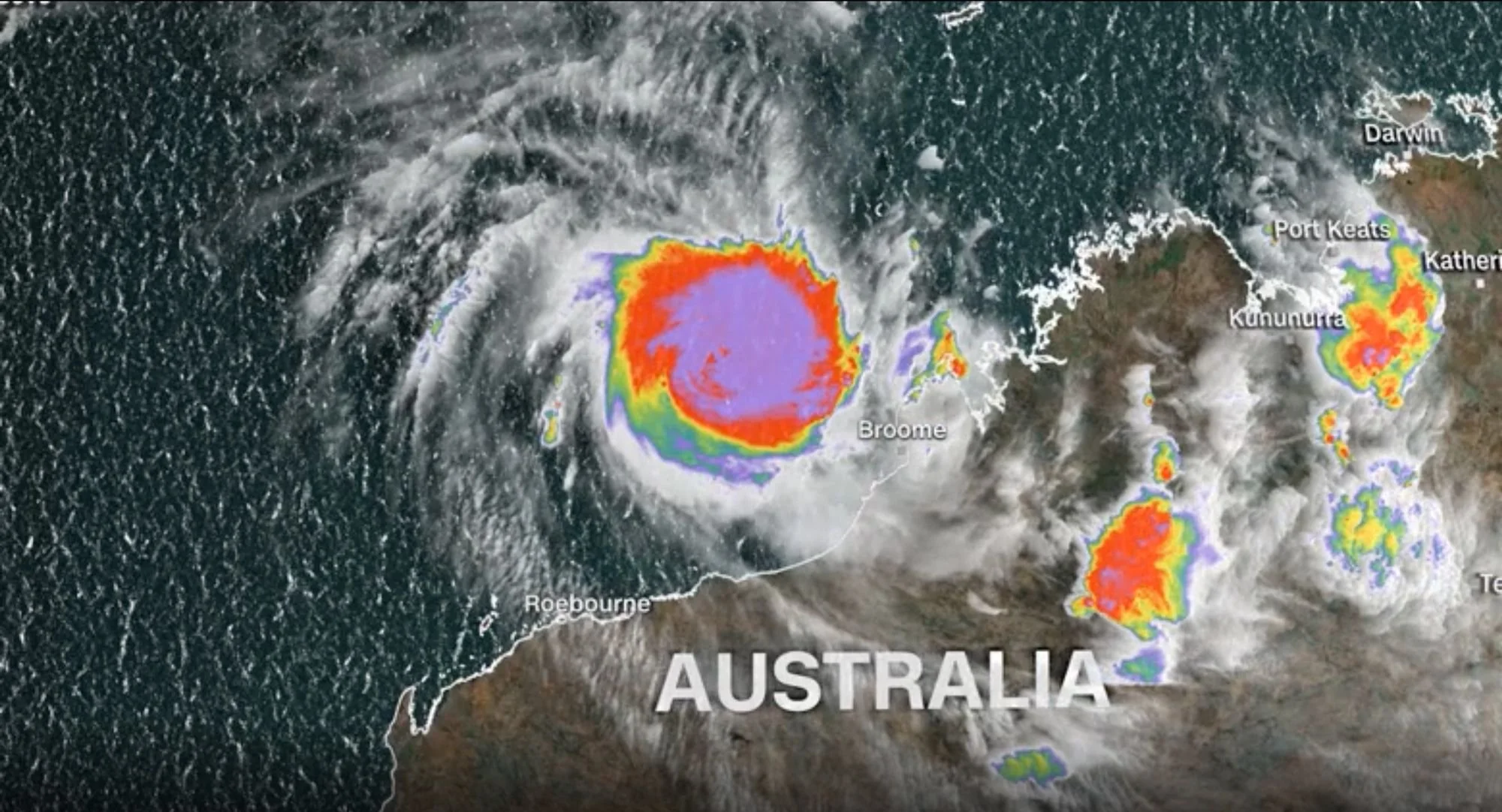 WA tropical cyclone rapidly intensifies