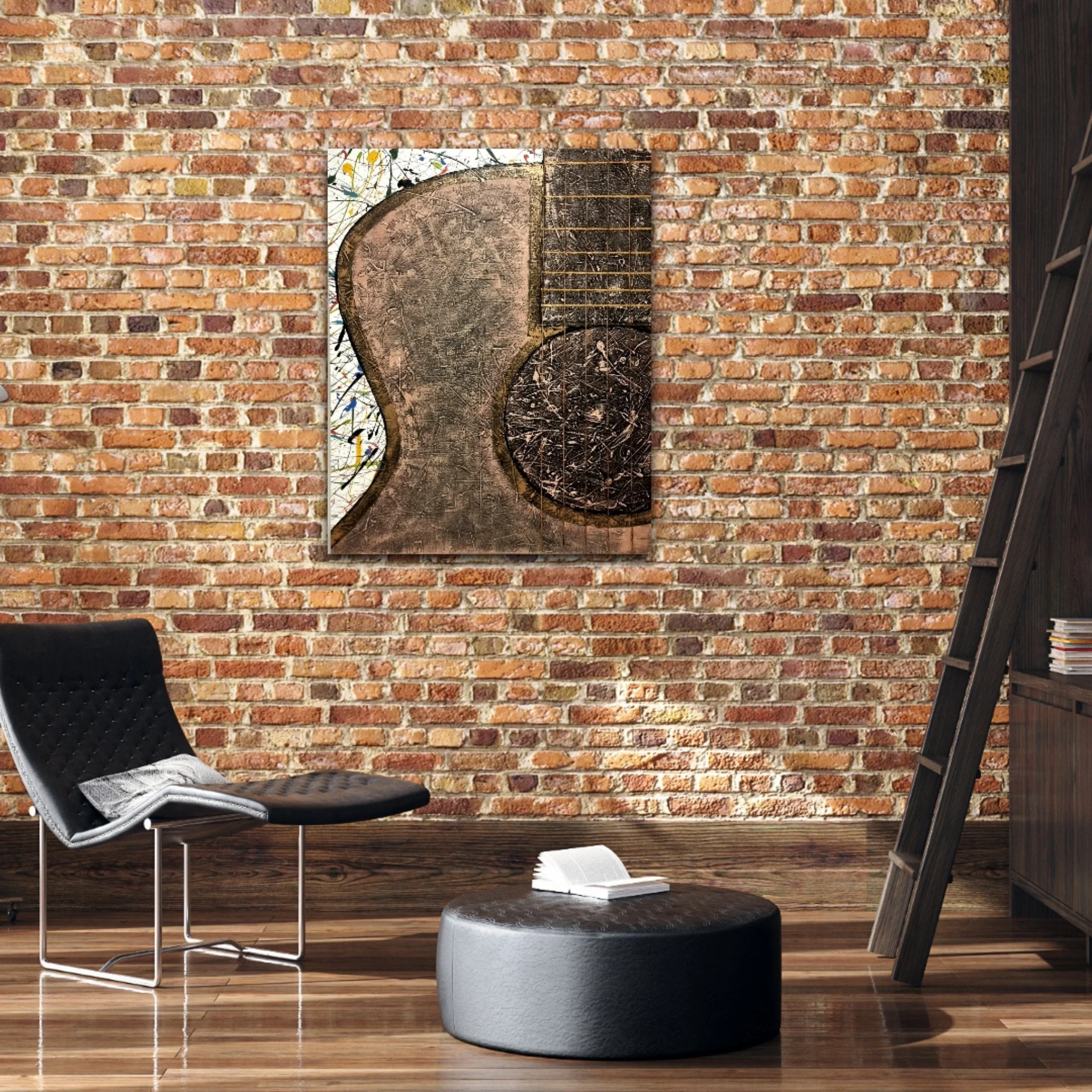 Guitar_original painting by Katerina Phangan Thailand_brick wall interior.jpg