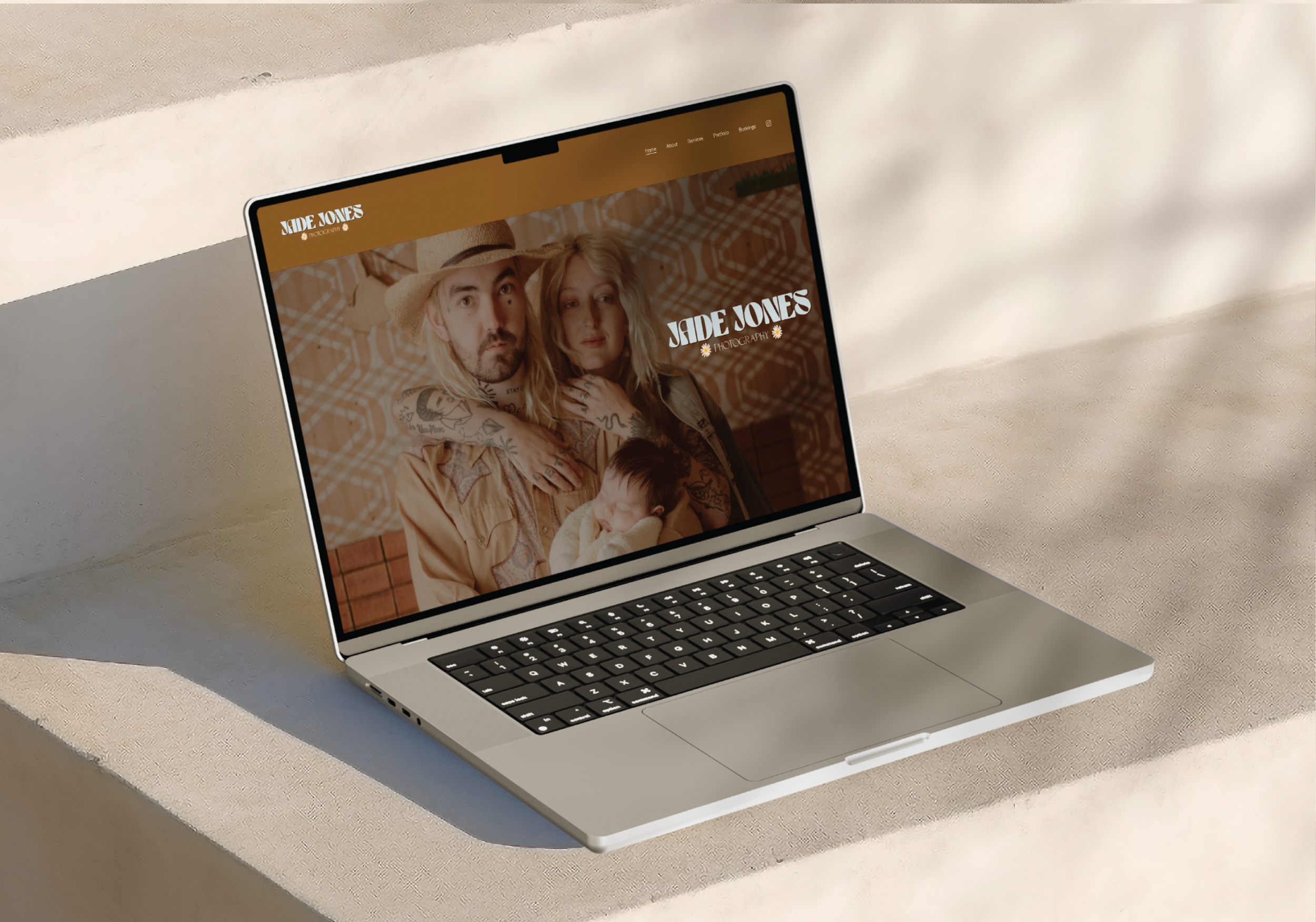 Website design for Jade Jones Photography, a talented photographer who specialises in capturing family, maternity and branding moments