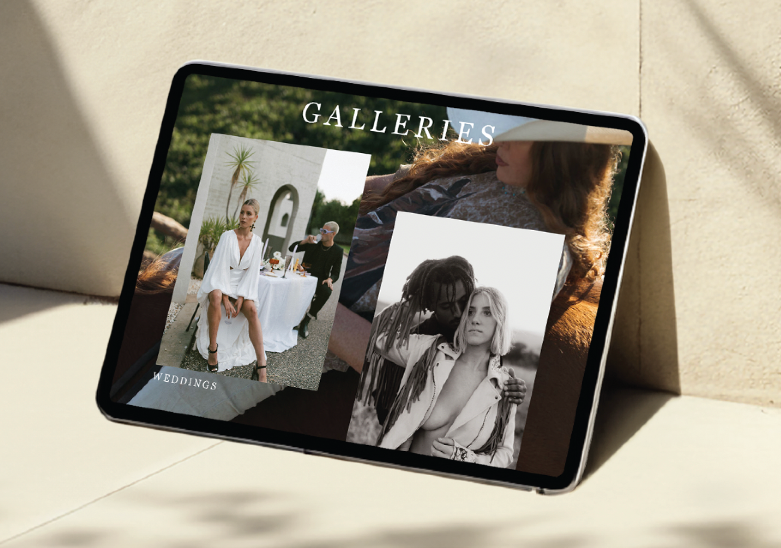 Website design showcasing Kacie Herds photography portfolio.
