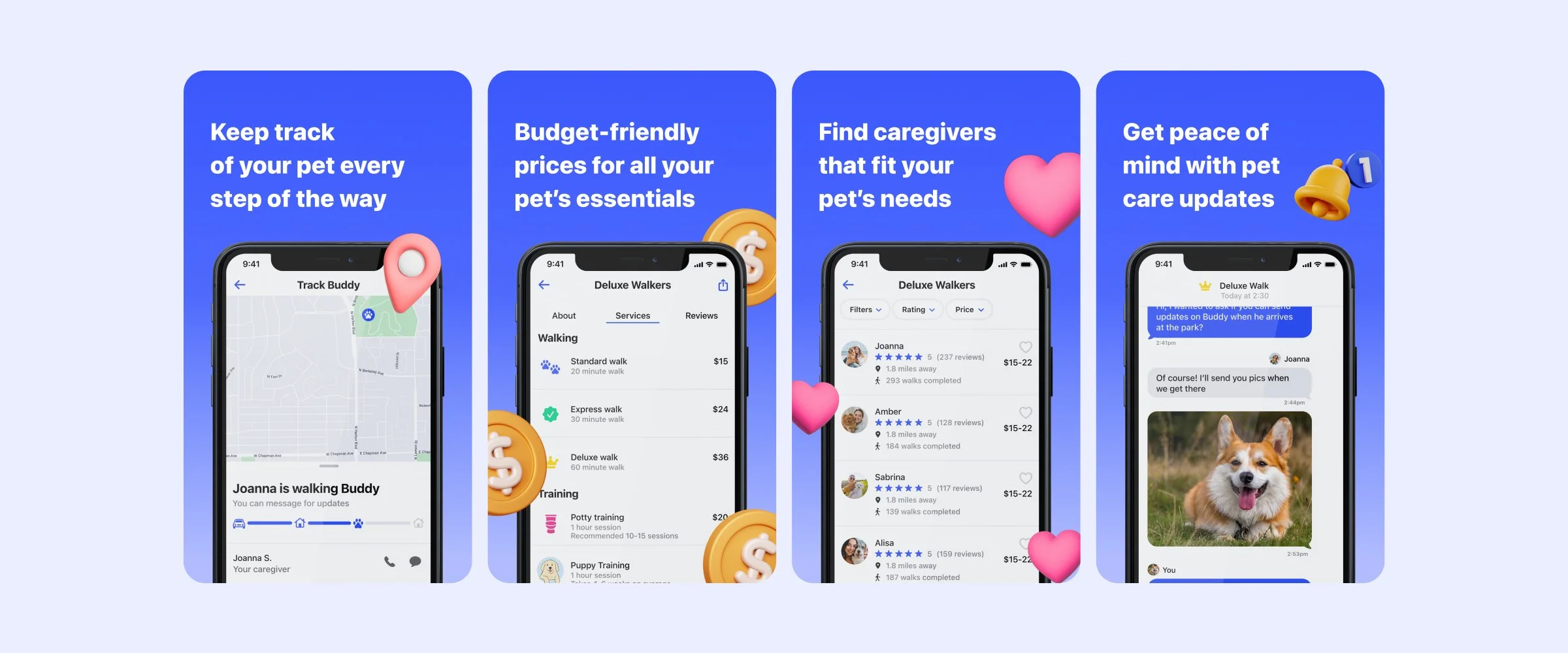 pawsome app advertising carousel