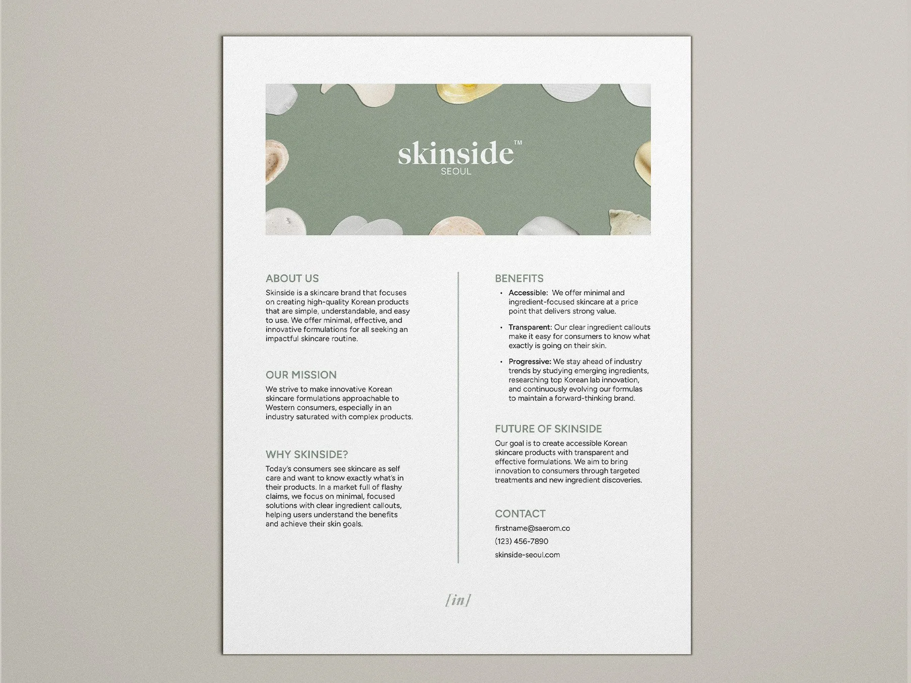 one pager