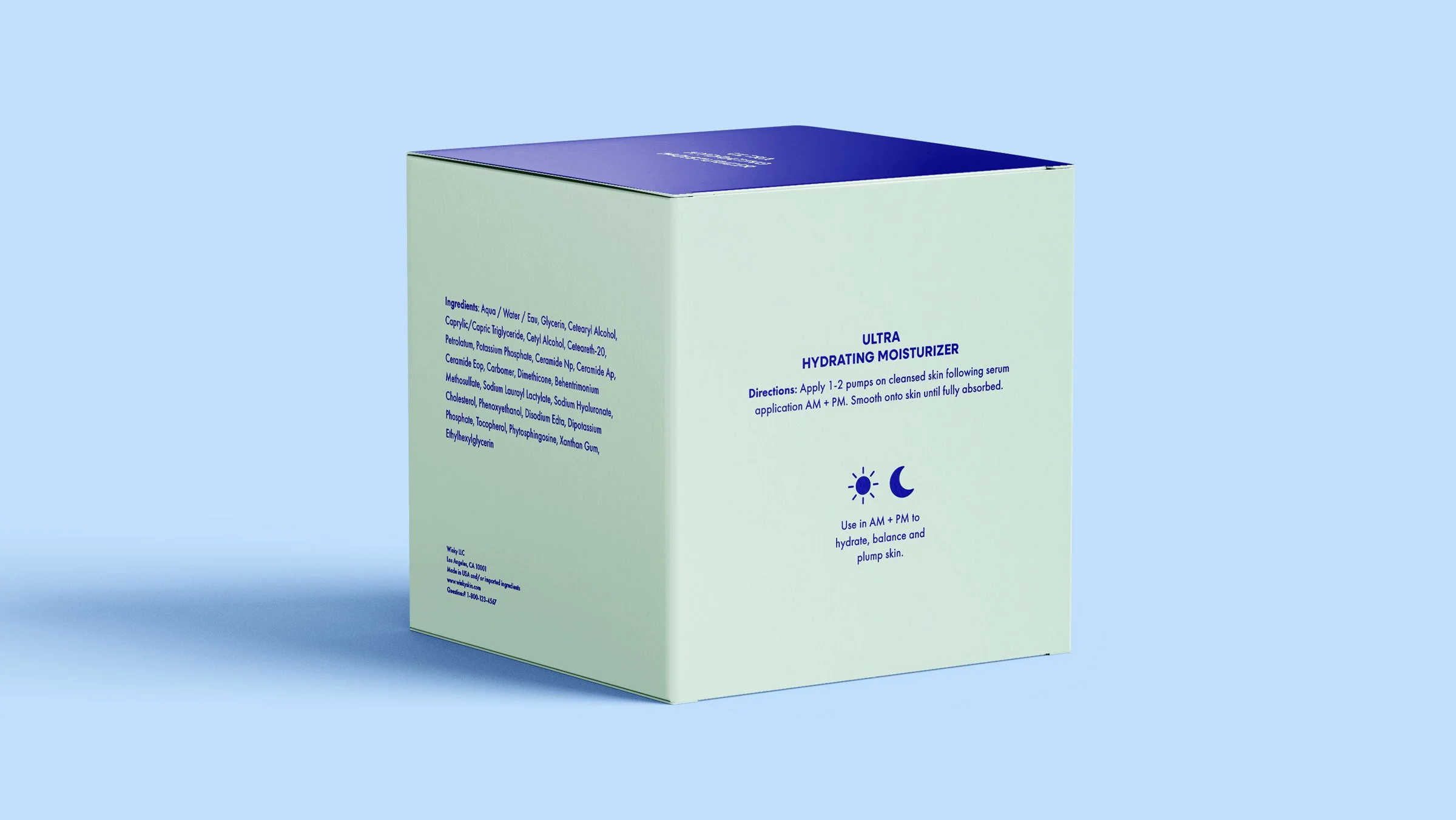 left side view of Ultra Hydrating Moisturizer packaging