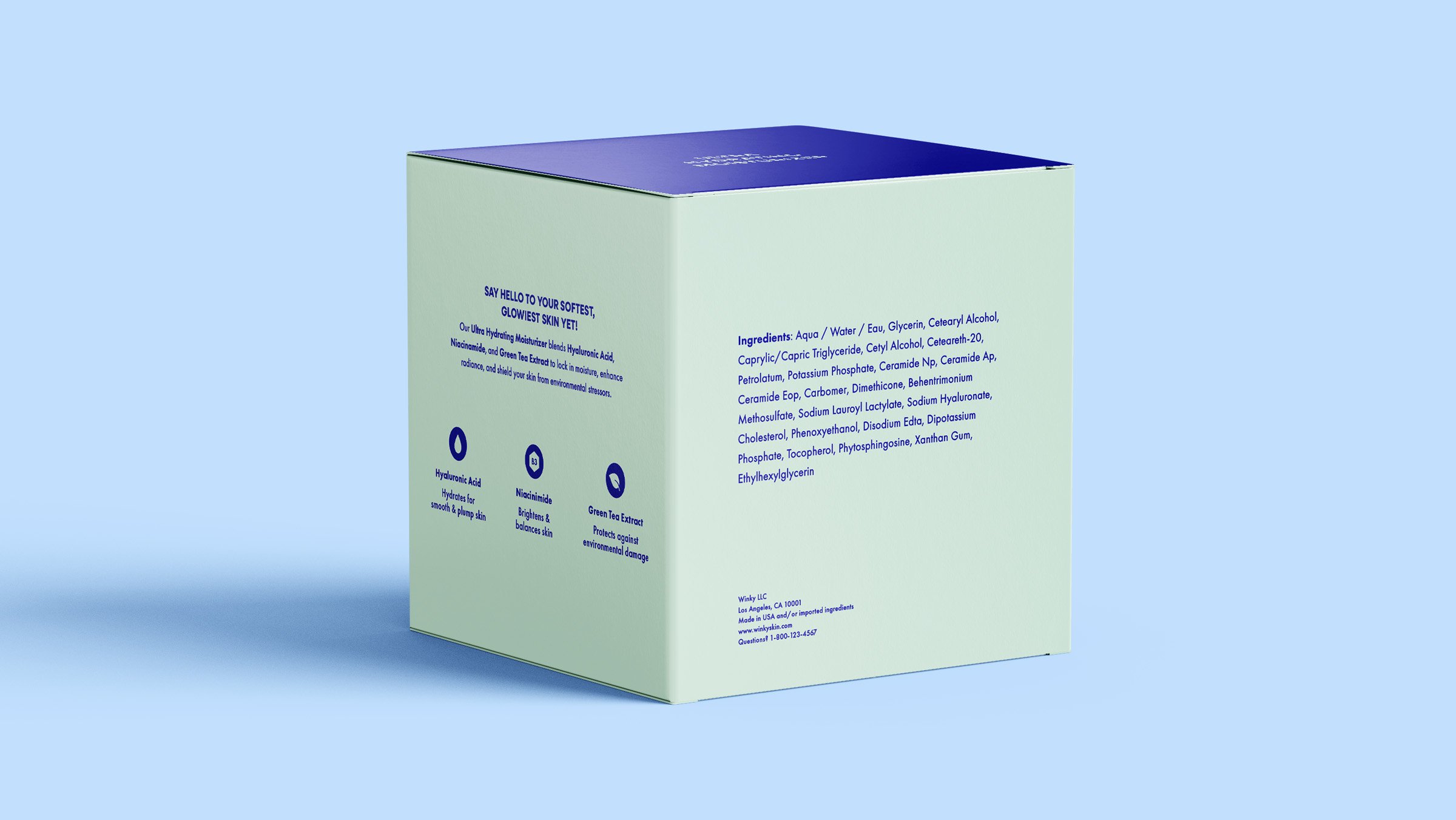back view of Ultra Hydrating Moisturizer packaging