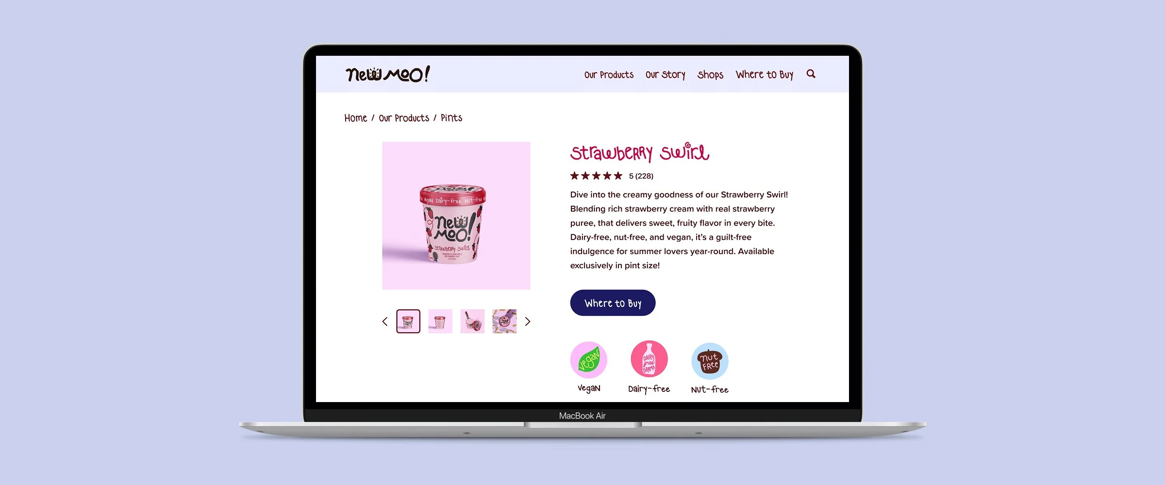 strawberry product page